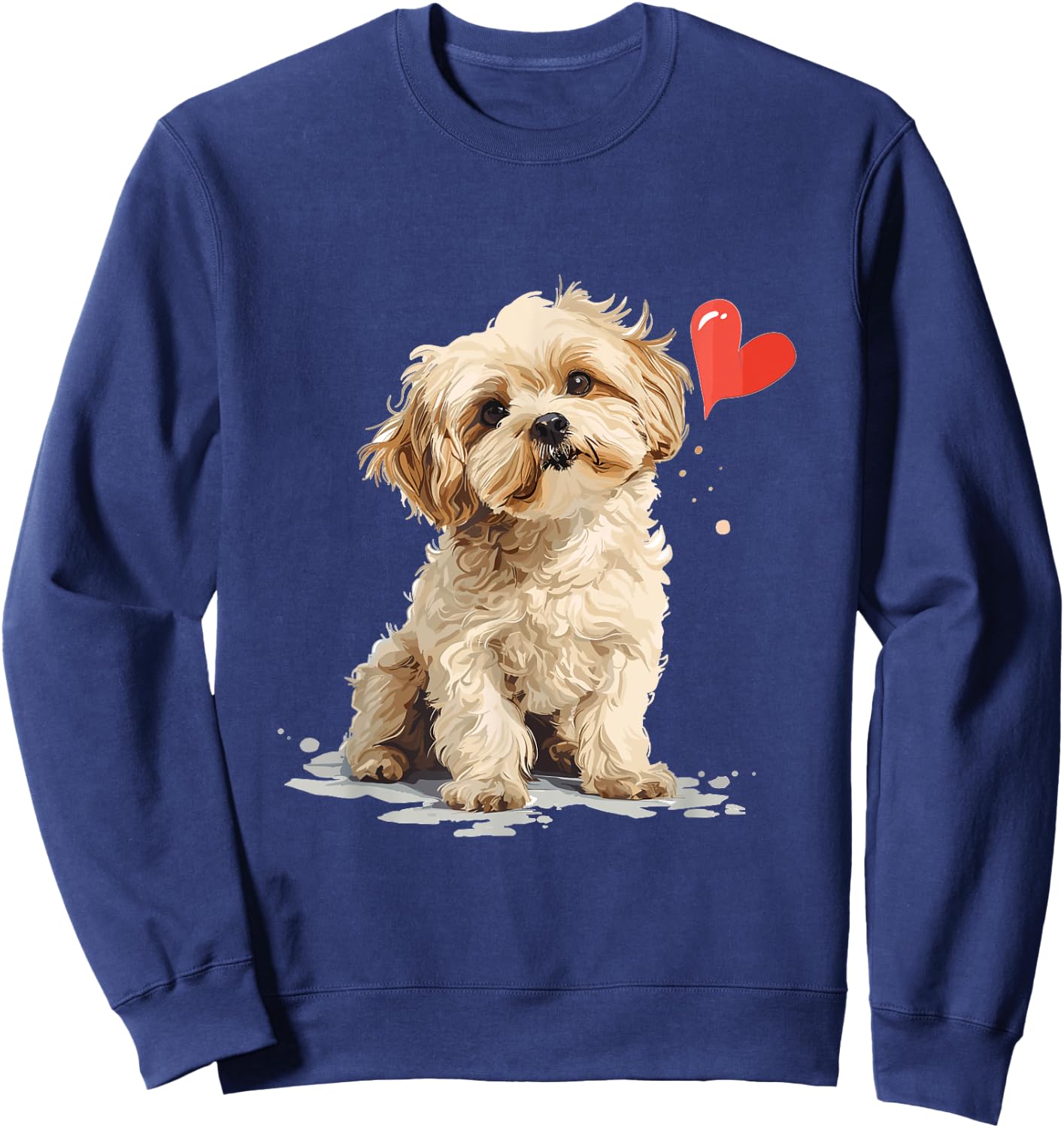Maltipoo Dog Breed Pet Cute Funny Graphic Sweatshirt - Sweatshirt | Navy