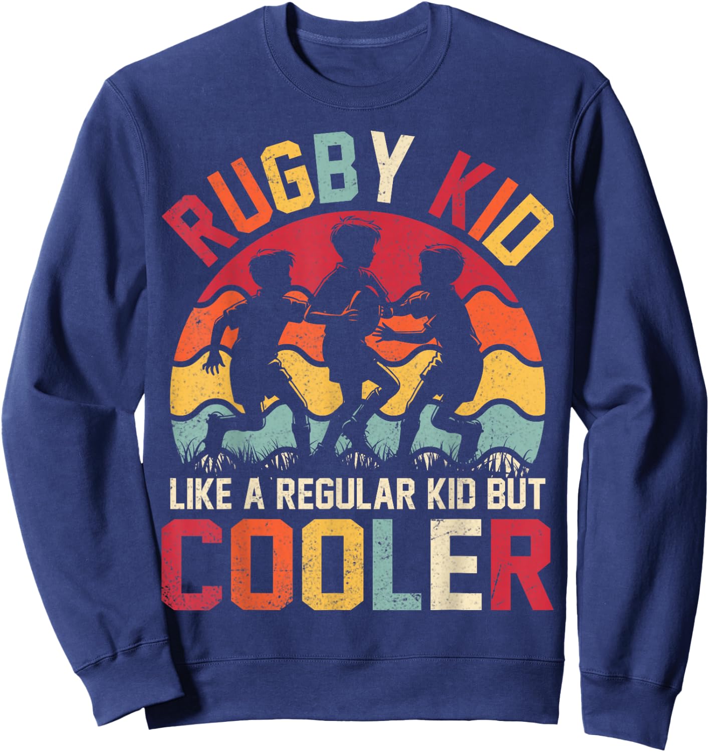 Rugby Football Gifts Rugby Kid Like a Normal Kid but Cooler Sweatshirt - Sweatshirt | Navy