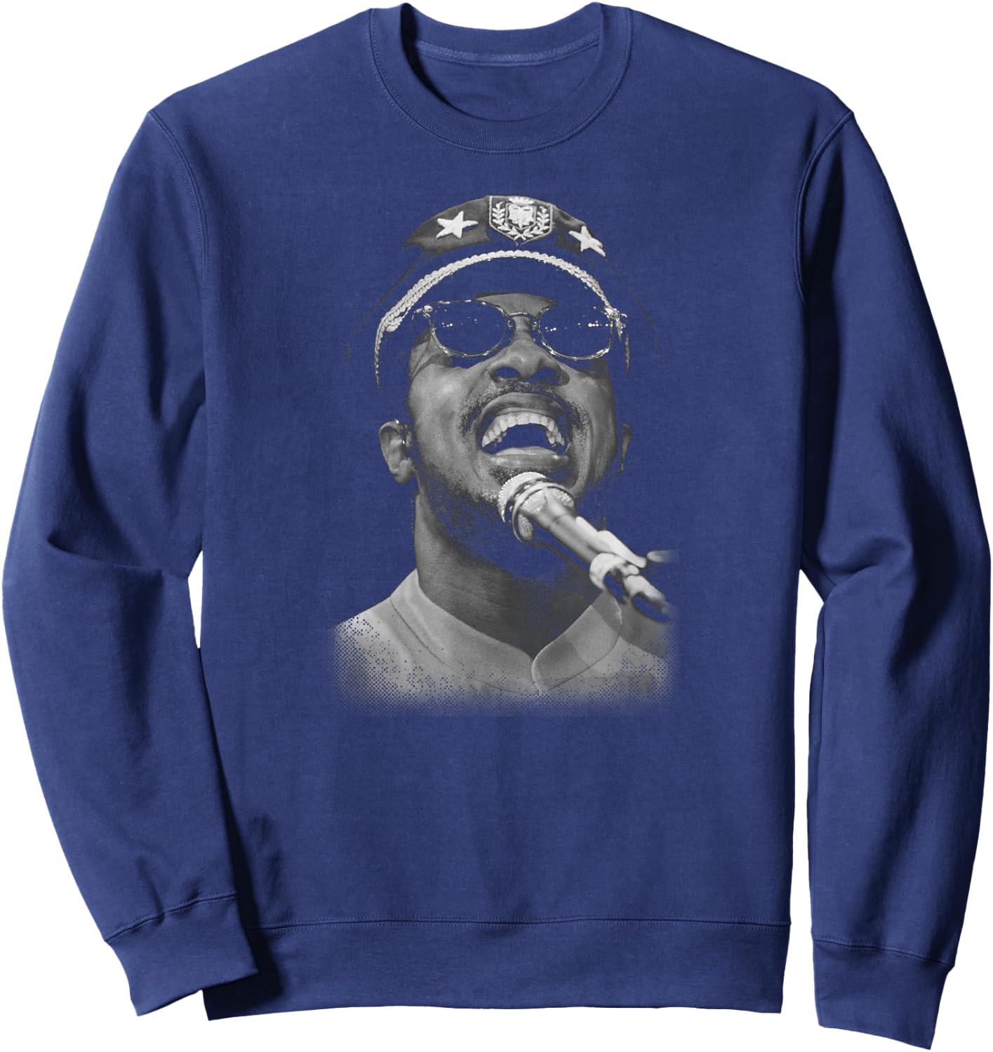 Stevie Wonder Performing Live by Stephen Wright Sweatshirt - Sweatshirt | Navy