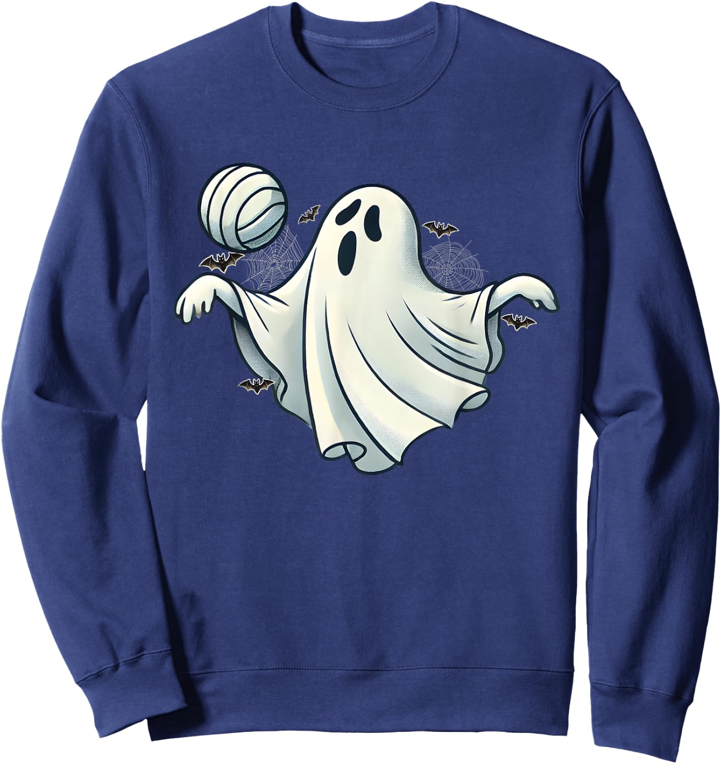 Funny Ghost Volleyball player Halloween Costume men boy kids Sweatshirt - Sweatshirt | Navy