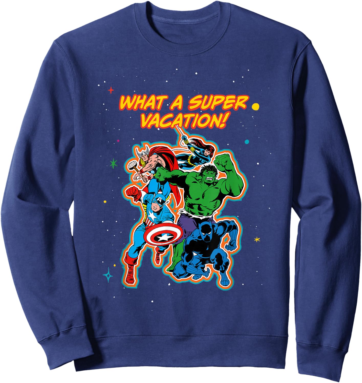 Marvel Avengers Family Matching Trip What a Super Vacation Sweatshirt - Sweatshirt | Navy