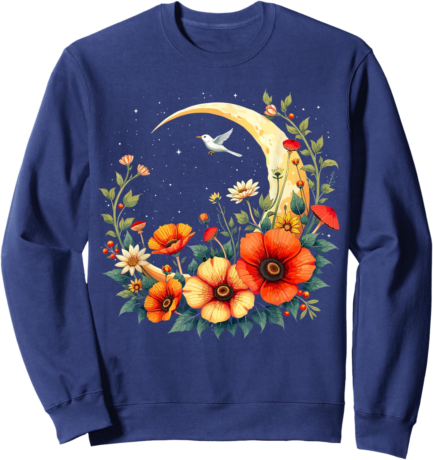 Moon Wildflower Sweatshirt - Sweatshirt | Navy