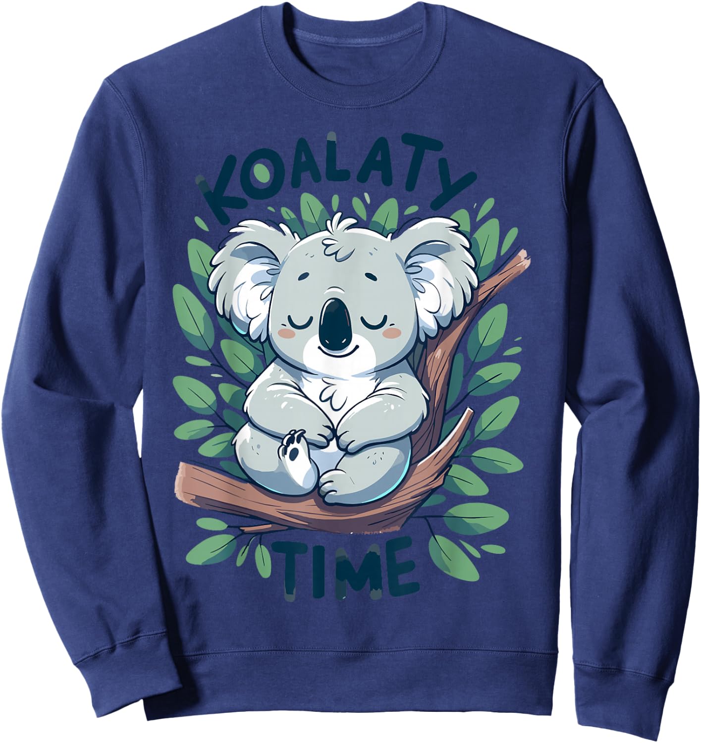 Koalaty Time Cute Koala Pyjamas Girls Kids Women Koala Pjs Sweatshirt - Sweatshirt | Navy