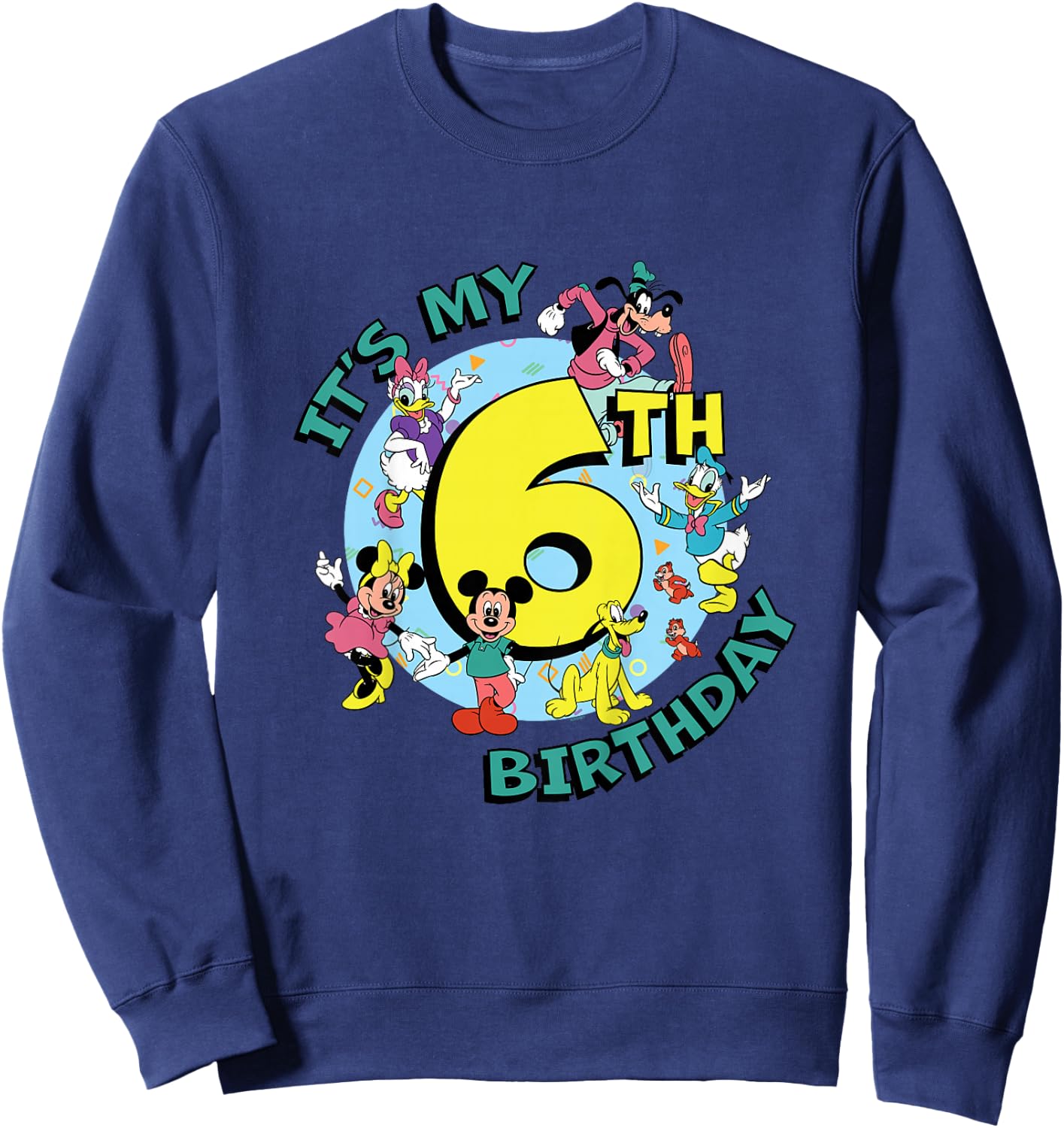 Disney Mickey and Friends It’s My Sixth 6th Birthday Sweatshirt - Sweatshirt | Navy
