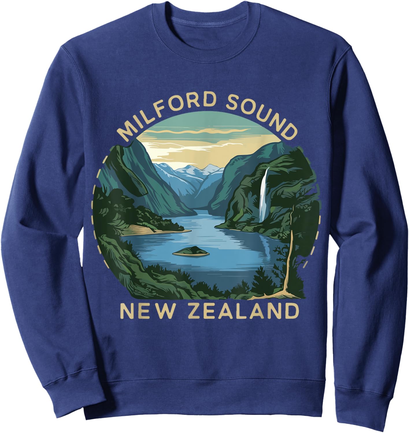 Milford Sound Costume Fjords of New Zealand Hiking Sweatshirt - Sweatshirt | Navy