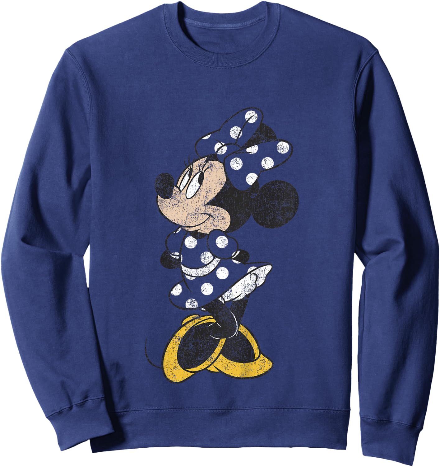Kids Disney Mickey and Friends Minnie Mouse Cute Distressed Sweatshirt - Sweatshirt | Navy