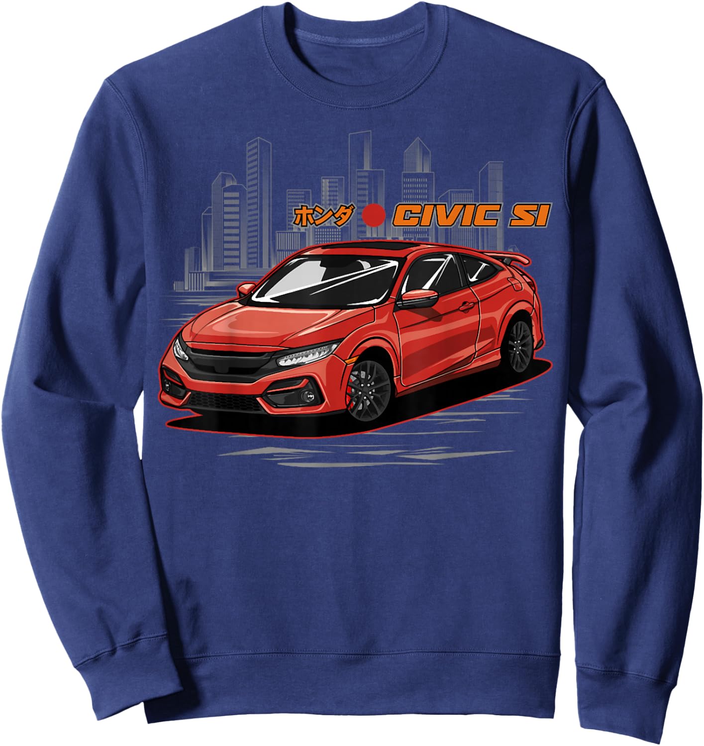 Civic Si JDM Japanese Car Sweatshirt - Sweatshirt | Navy