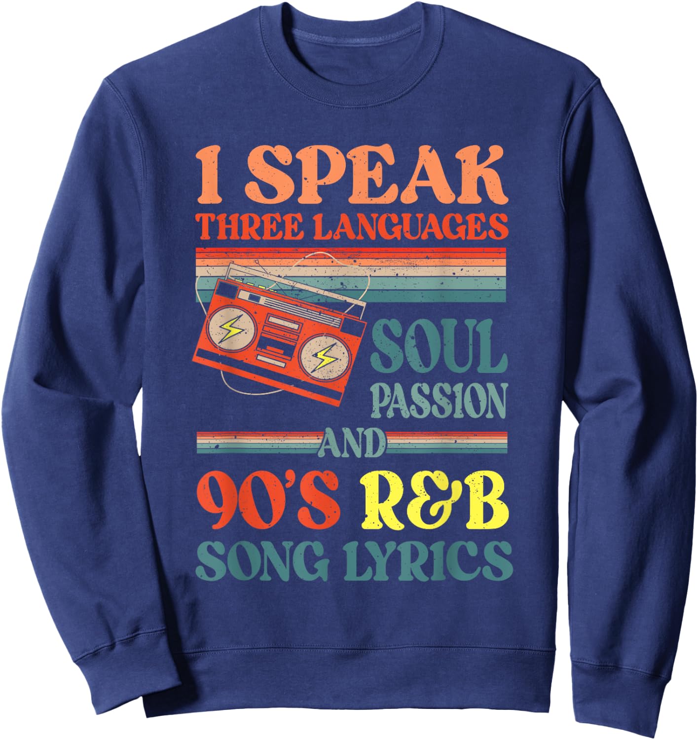 R&B Artist girls Vintage 90 s r and b graphic Sweatshirt - Sweatshirt | Navy
