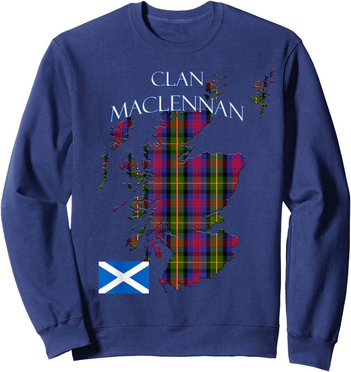 MacLennan Scottish Clan Tartan Scotland Sweatshirt - Sweatshirt | Navy