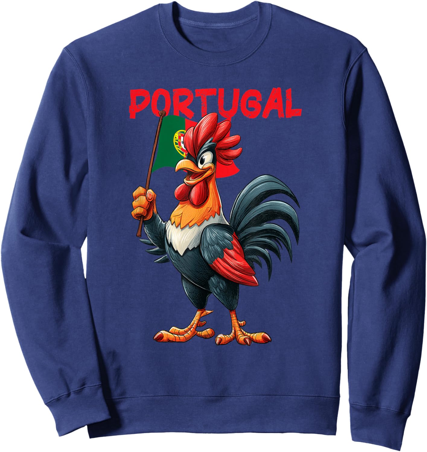 Awesome Portugal Colors with Animal Look Sweatshirt - Sweatshirt | Navy