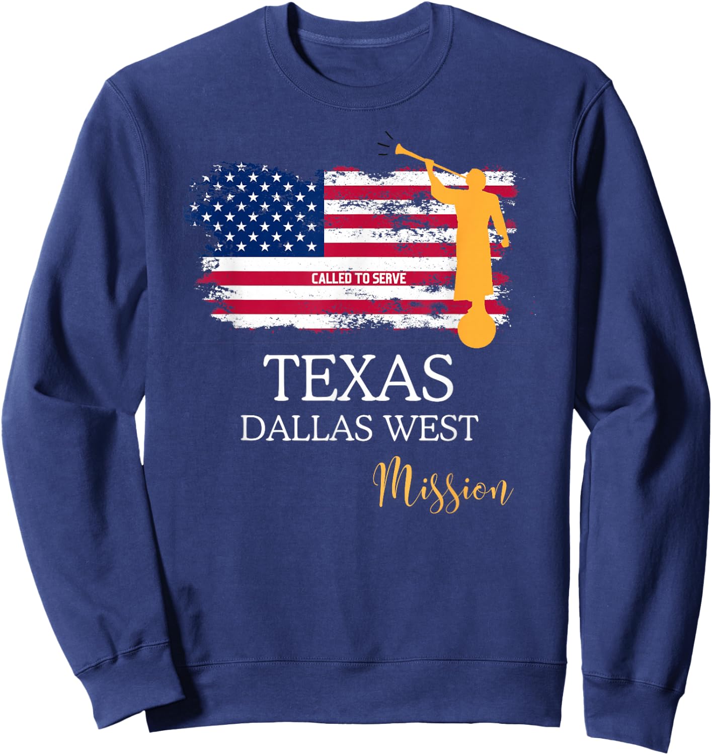 Texas Dallas West Mormon LDS Mission Missionary Missionary Sweatshirt - Sweatshirt | Navy