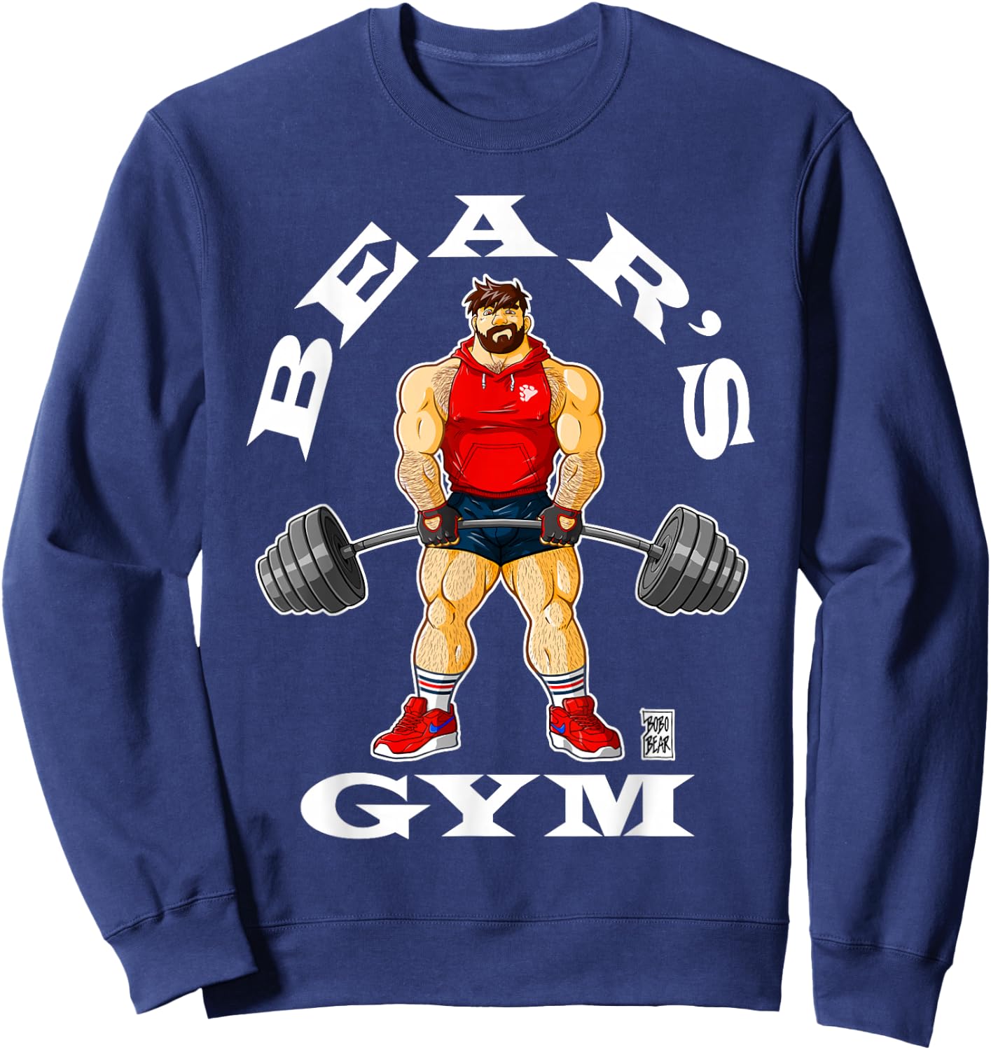 Adam Likes Bears Gym Sweatshirt - Sweatshirt | Navy