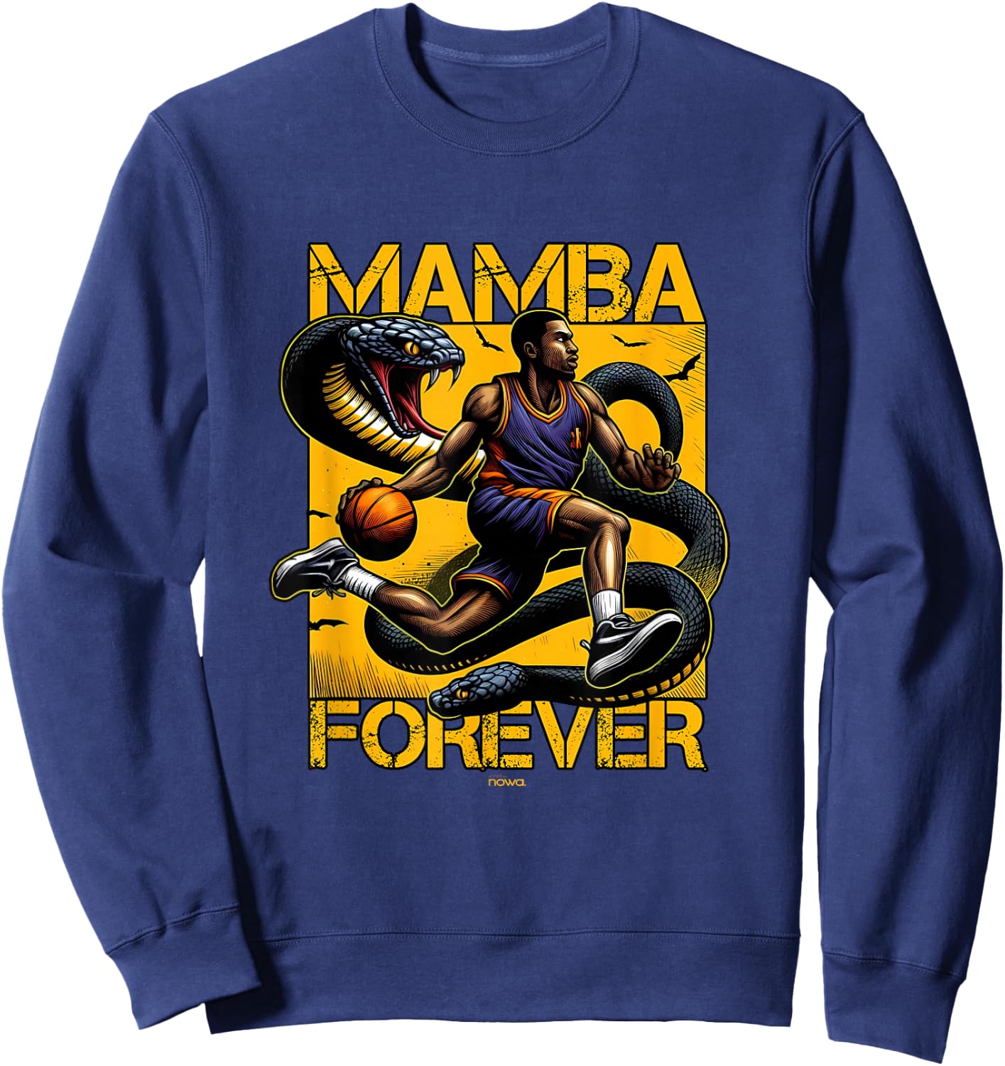 Driven by Mentality Basketball Player ON Yellow Ground Sweatshirt - Sweatshirt | Navy