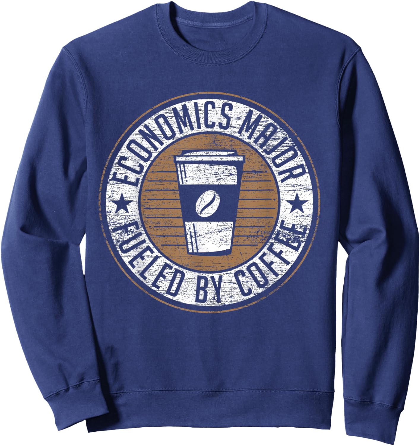 Economics Major Fueled By Coffee Sweatshirt - Sweatshirt | Navy