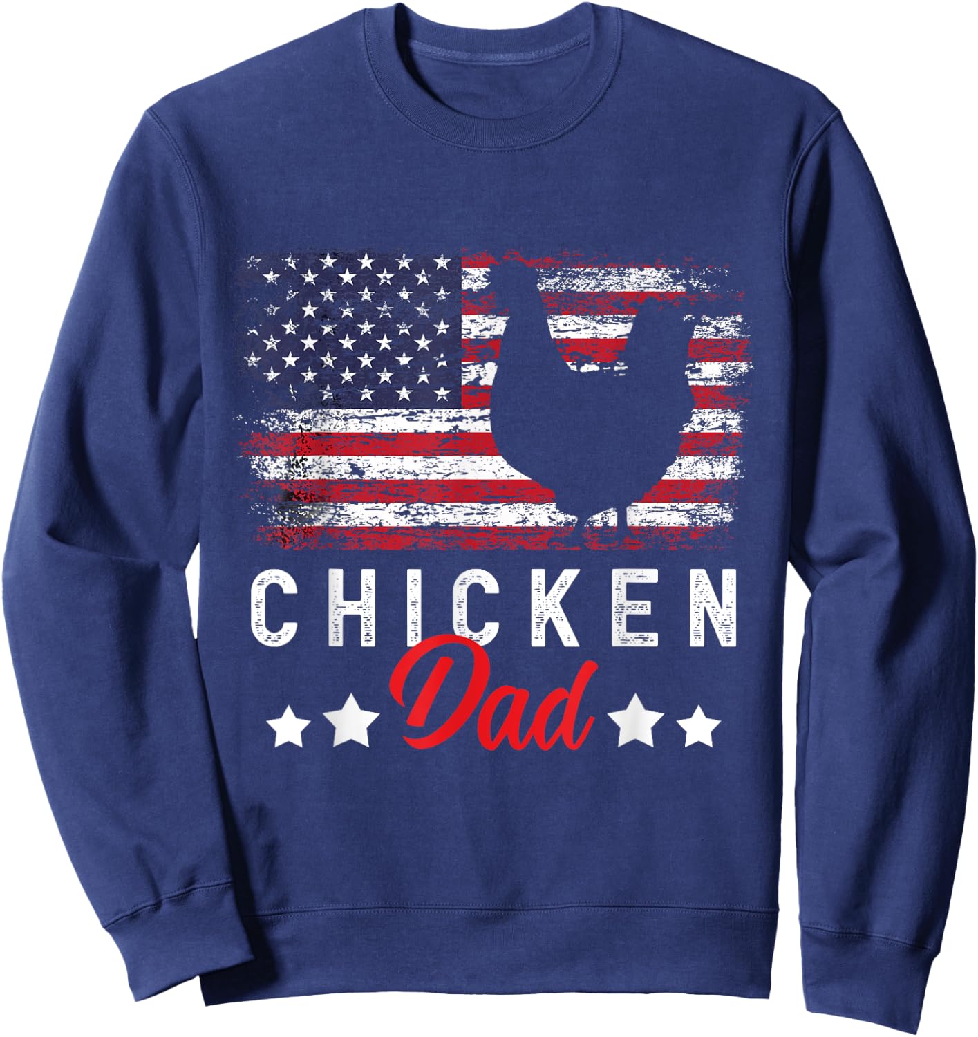 Funny Farmer Father Gift | Chicken Dad Sweatshirt - Sweatshirt | Navy