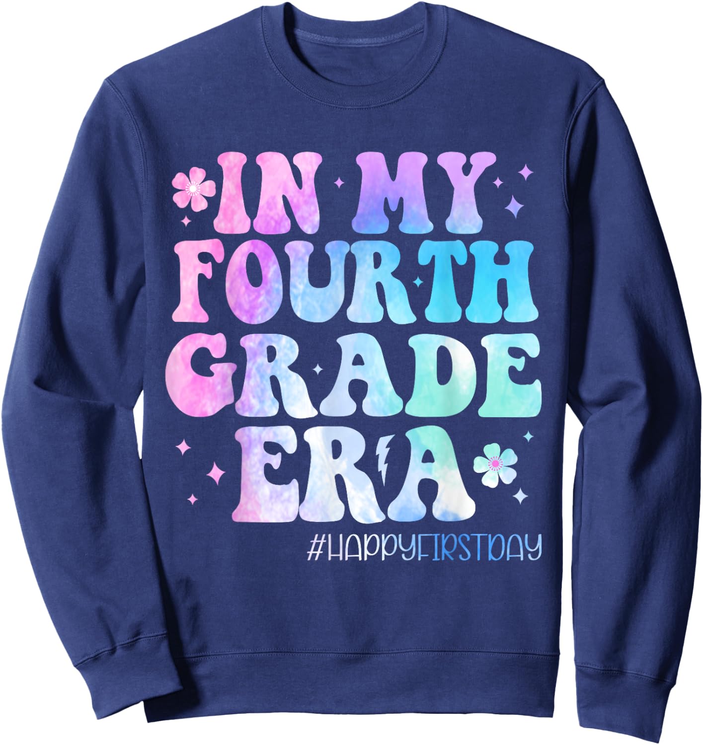 In My Fourth Grade Era Back to School 4th Grade Teacher Kids Sweatshirt - Sweatshirt | Navy