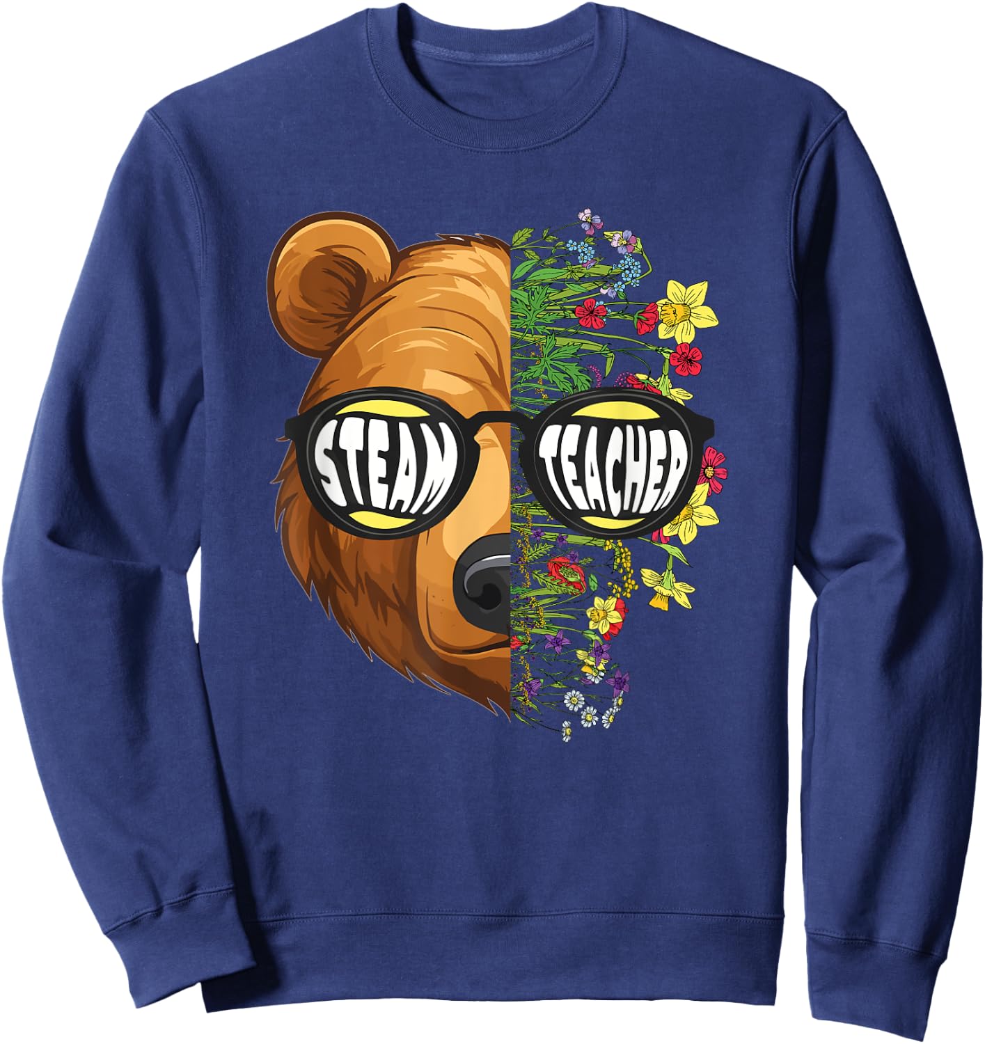 STEAM Teacher Science Arts Tech Engineering Mathematics Crew Men Women Kids Sweatshirt - Sweatshirt | Navy