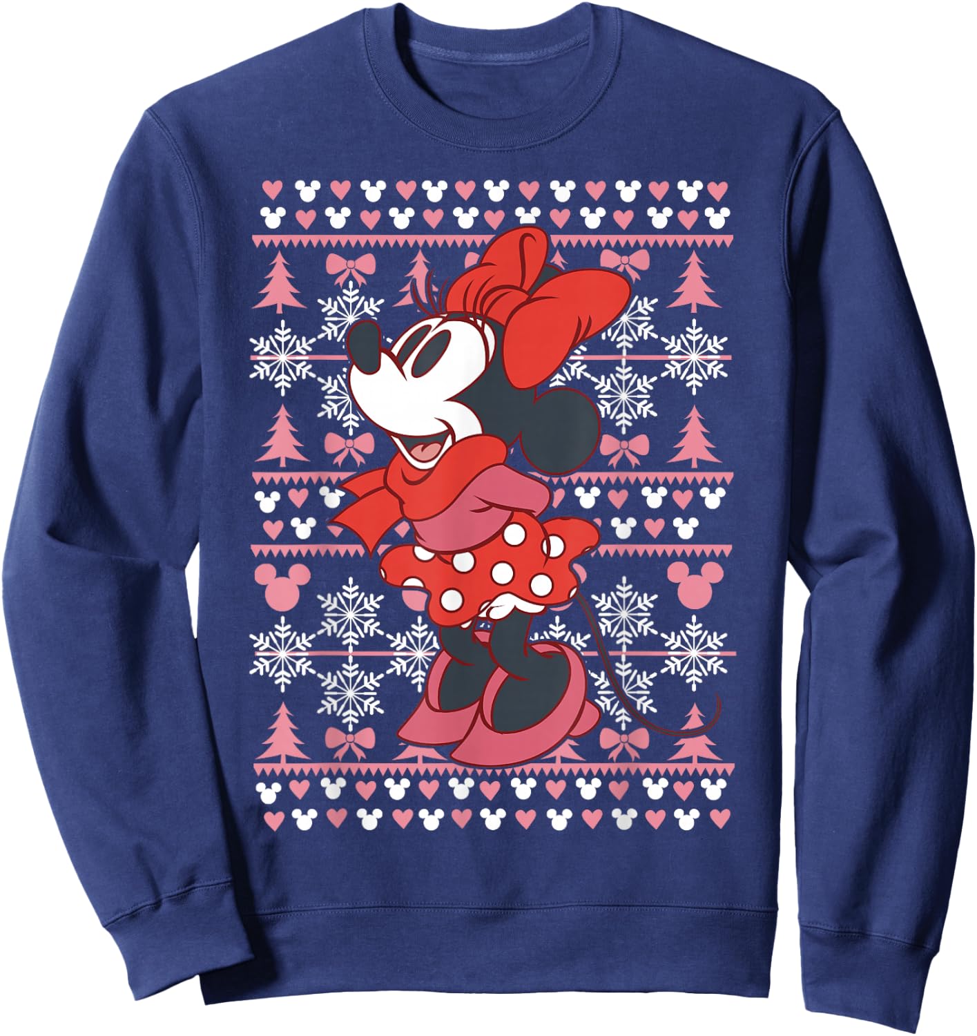 Disney Minnie Mouse Christmas Sweater Style Sweatshirt - Sweatshirt | Navy