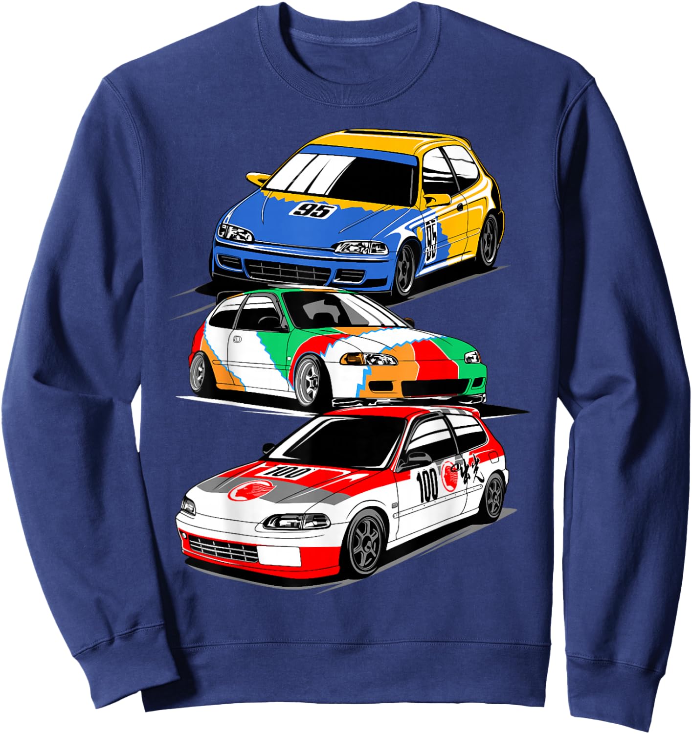 Civic eg 6 jdm legend Japanese racing car Sweatshirt - Sweatshirt | Navy