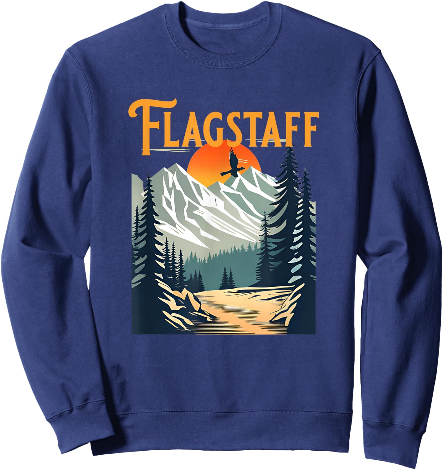 Vintage Flagstaff Souvenir Hiking Sweatshirt - Sweatshirt | Navy