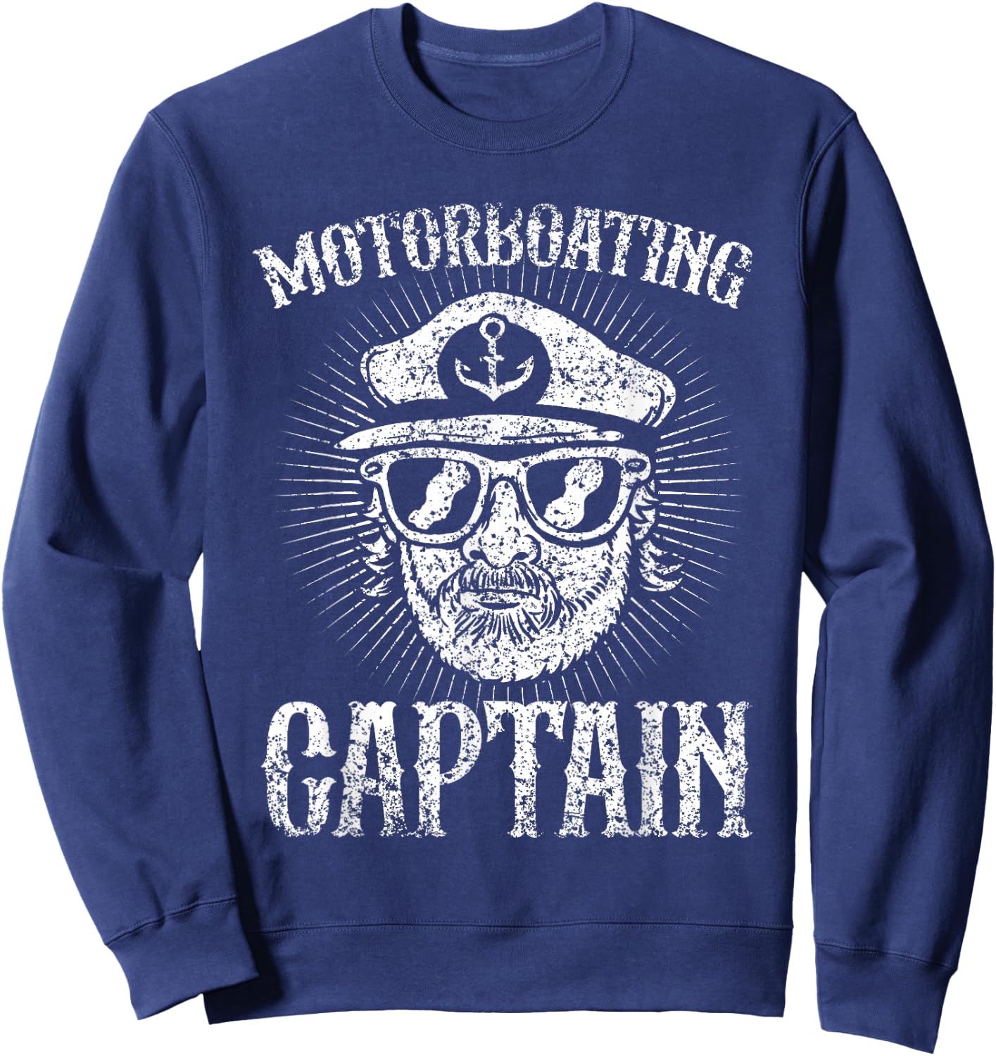 Motor boat captain motor boats motor boating motor boat Sweatshirt - Sweatshirt | Navy