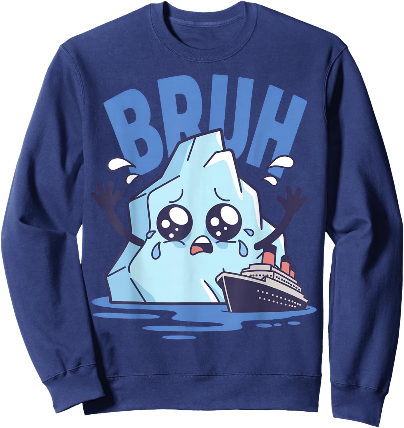 Funny Titanic Iceberg Sweatshirt - Sweatshirt | Navy