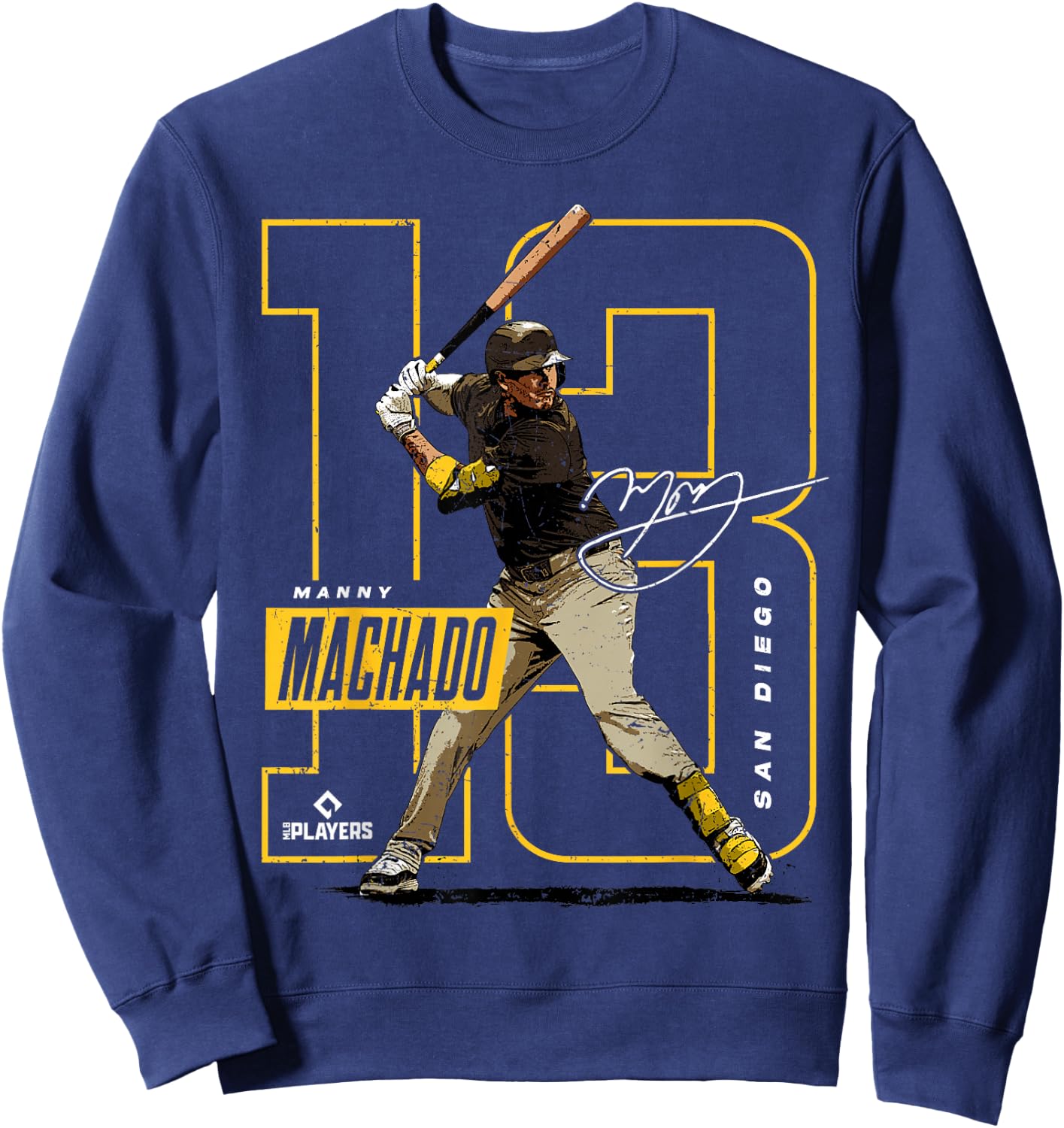 Manny Machado | San Diego Baseball MLB Players | MLBMAC4055 Sweatshirt - Sweatshirt | Navy