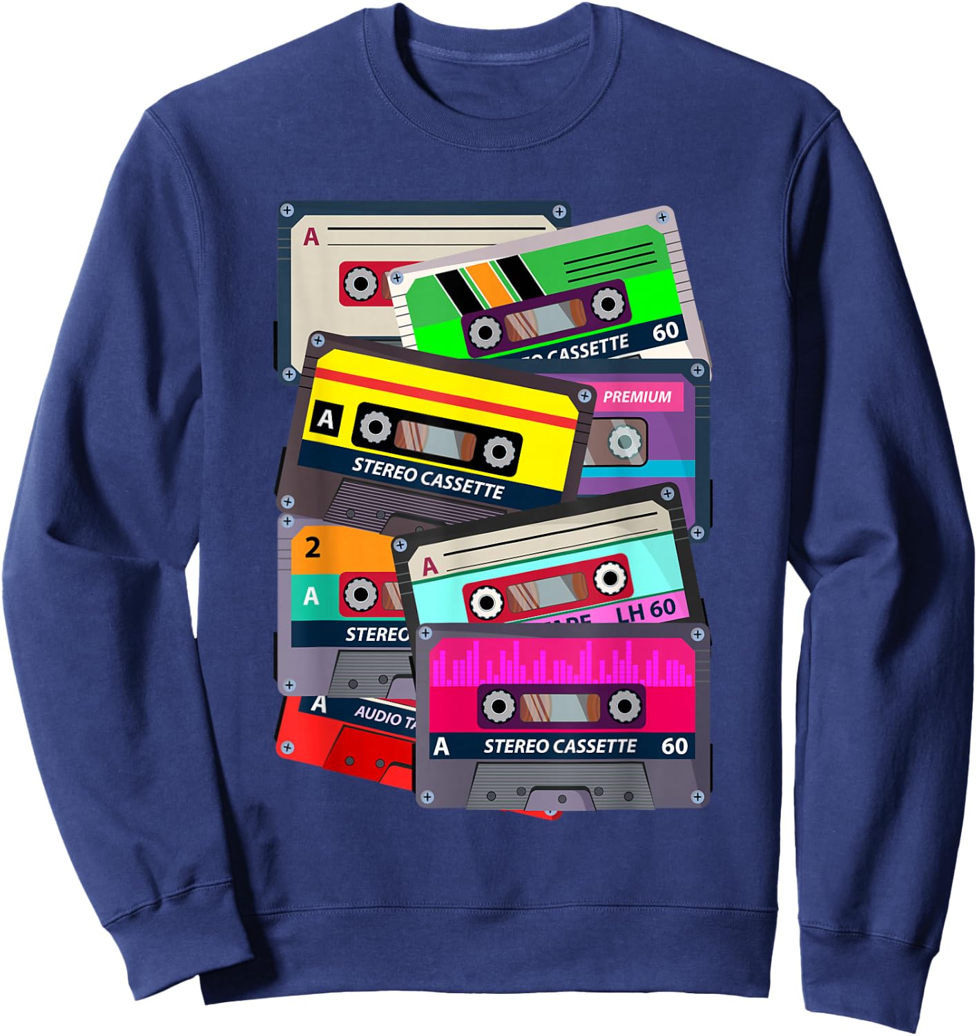 Eighties Music Lover Retro 80s Sweatshirt - Sweatshirt | Navy