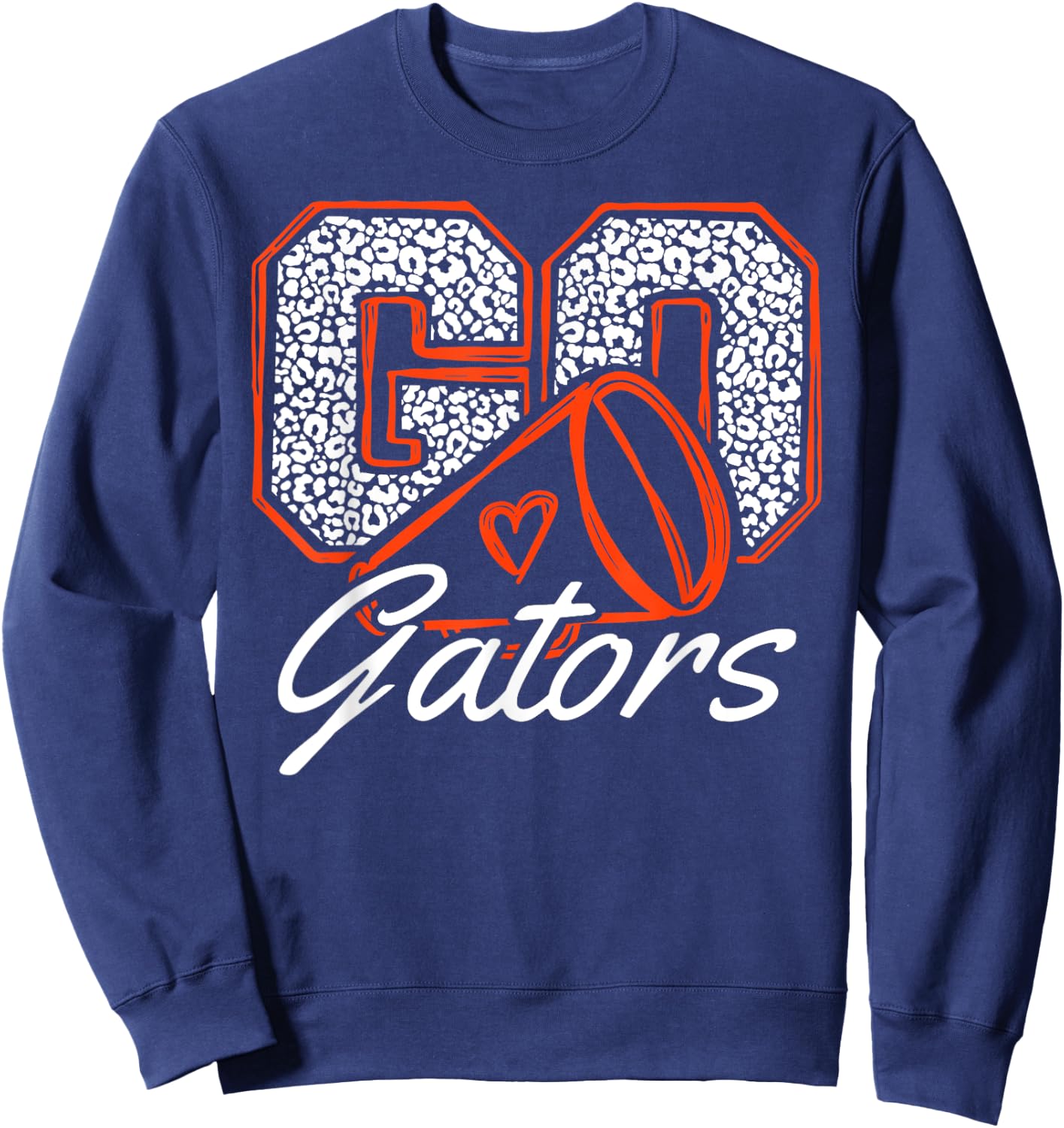 Go Cheer Gator Design Gift Women Girls Boys Kids Sweatshirt - Sweatshirt | Navy