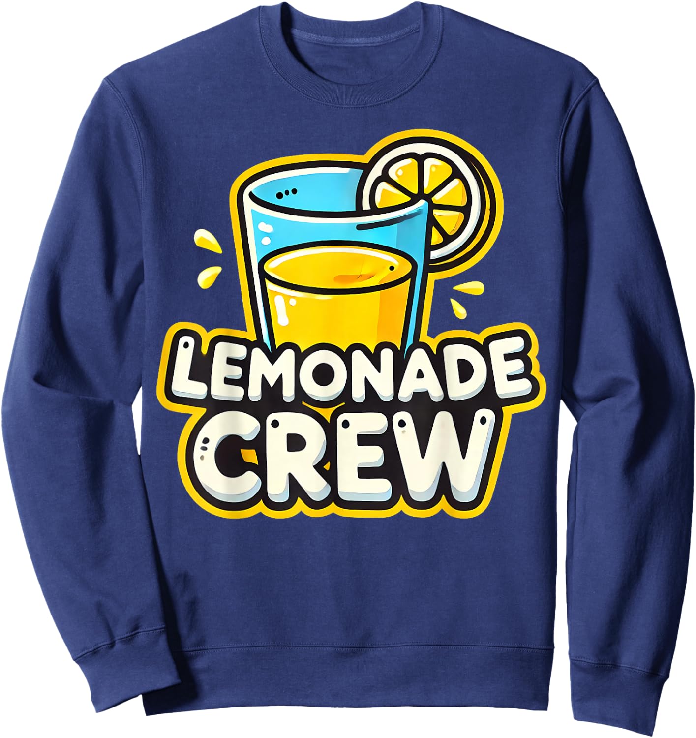 Lemonade Crew Cute Summer Lemon Stand Kids Girls Boys Sweatshirt - Sweatshirt | Navy