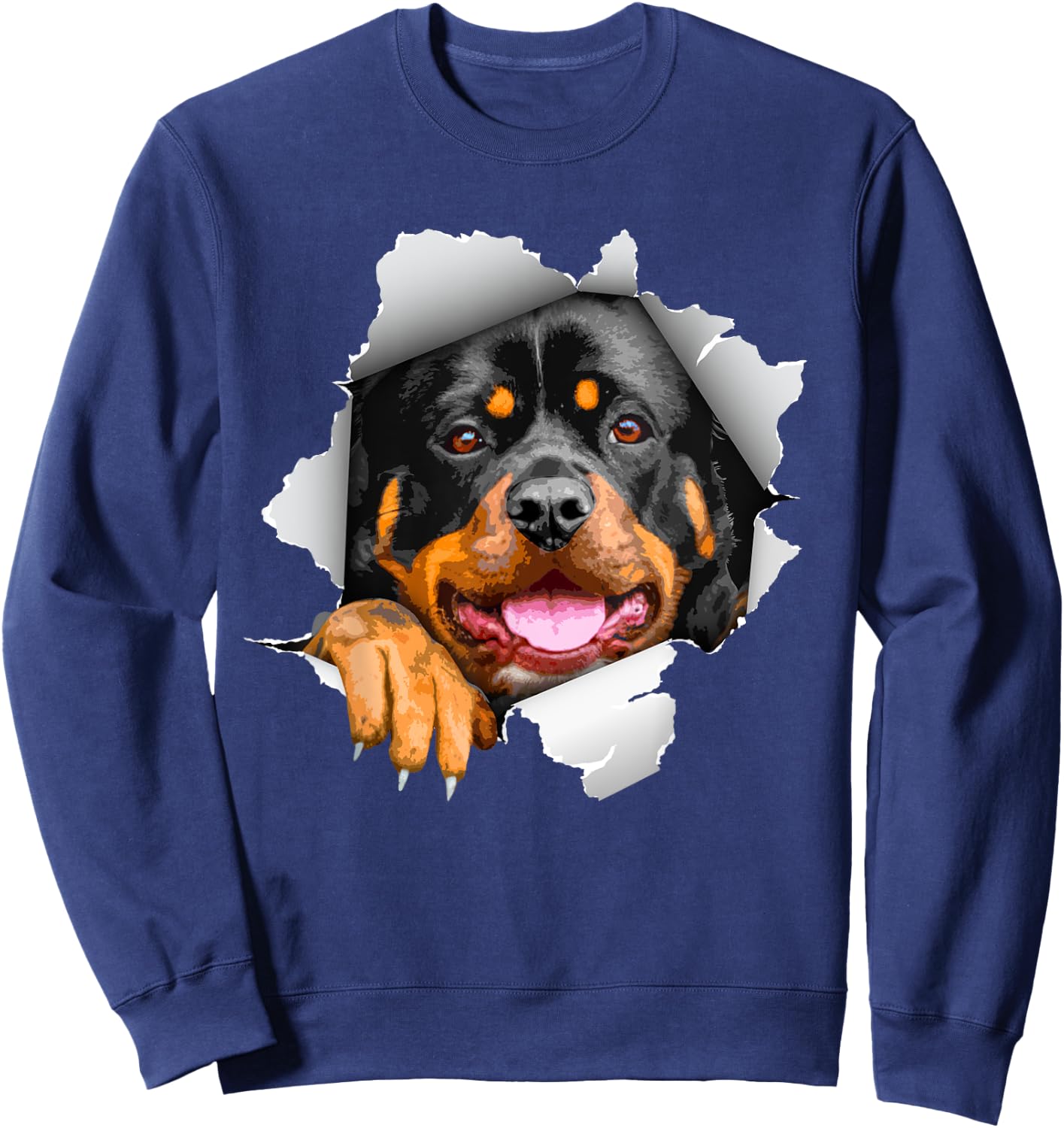 Cute Rottweiler Design Women Rottie Rottweiler Lover Sweatshirt - Sweatshirt | Navy
