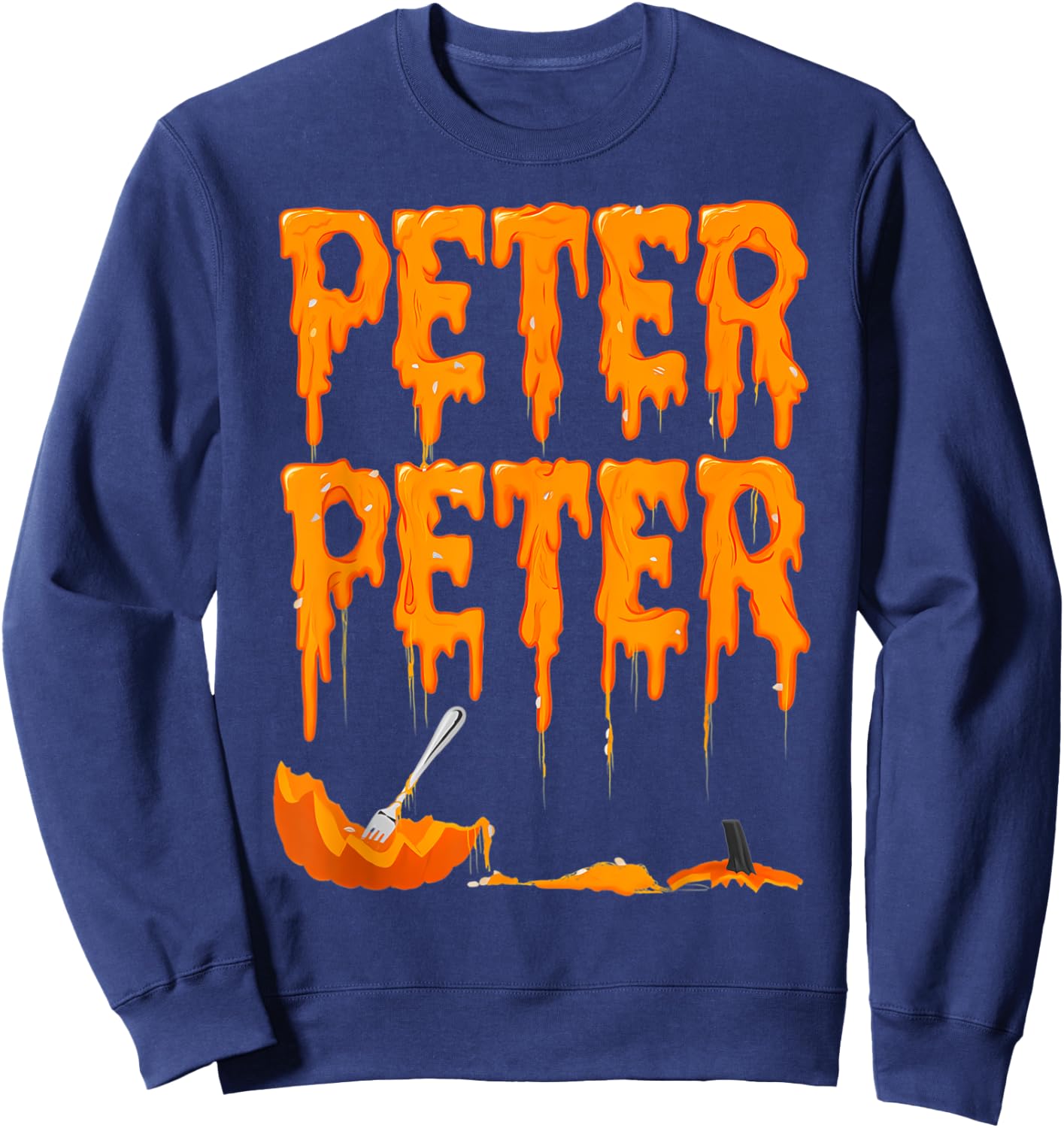Peter Pumpkin Costume Eater For Couples Matching Halloween Sweatshirt - Sweatshirt | Navy