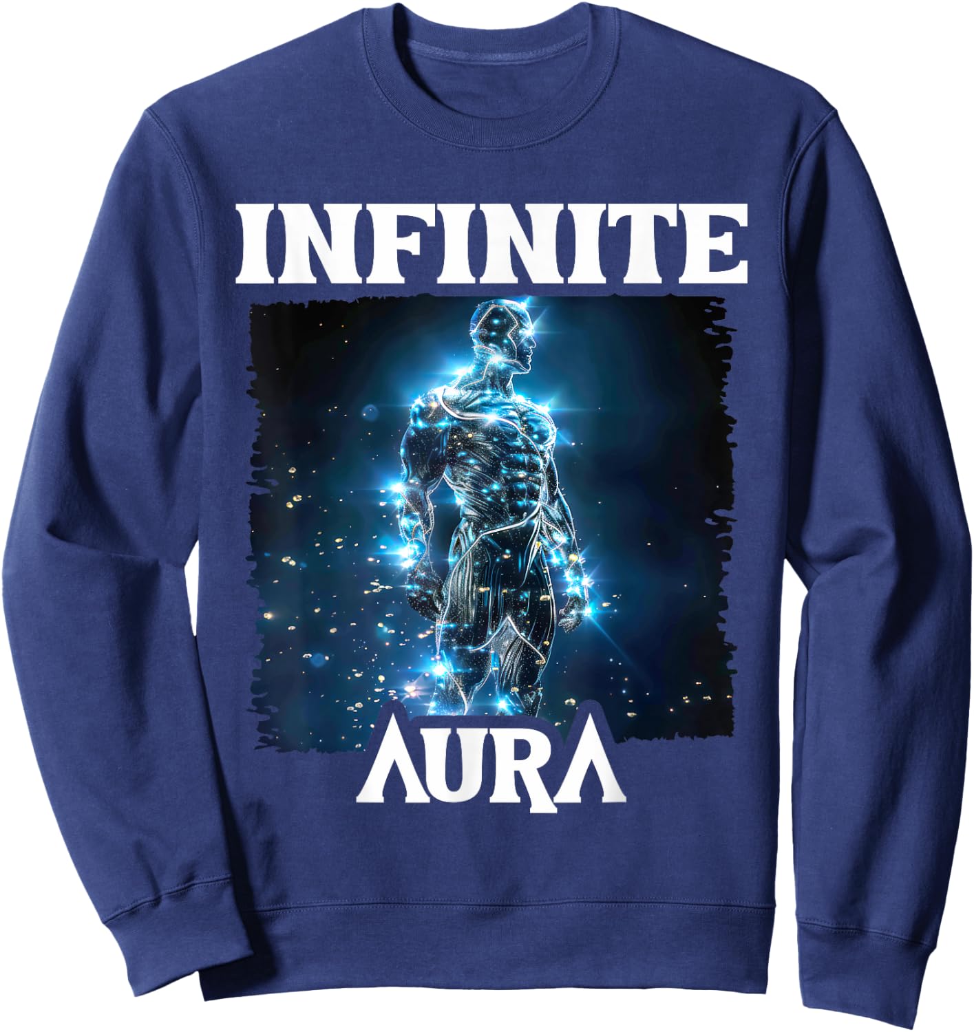 Infinite Aura Points Max Level Meme Funny Aura Sweatshirt - Sweatshirt | Navy