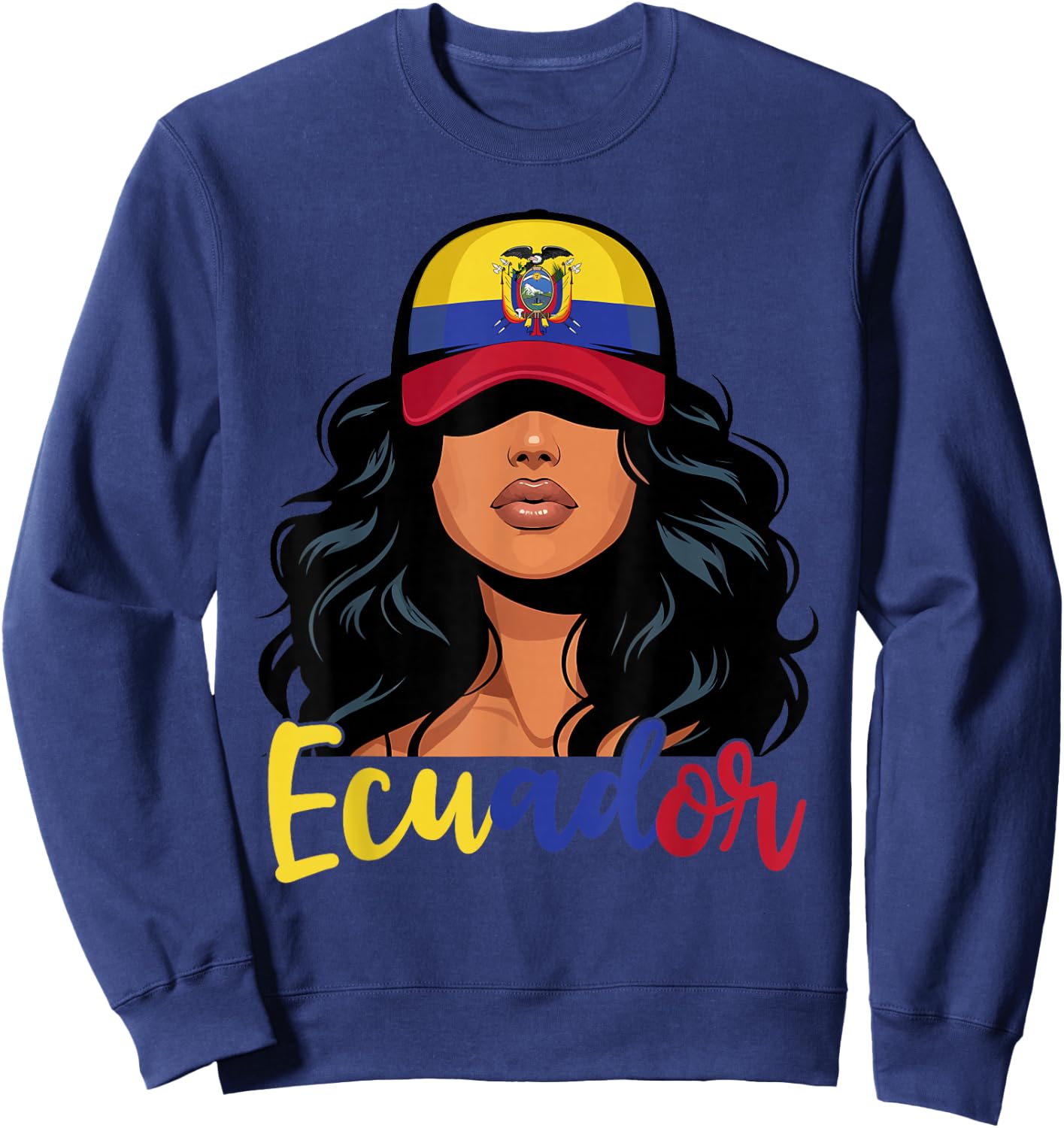 Ecuadorian Girl Ecuador Flag Proud Ecuatoriana Women Sweatshirt - Sweatshirt | Navy