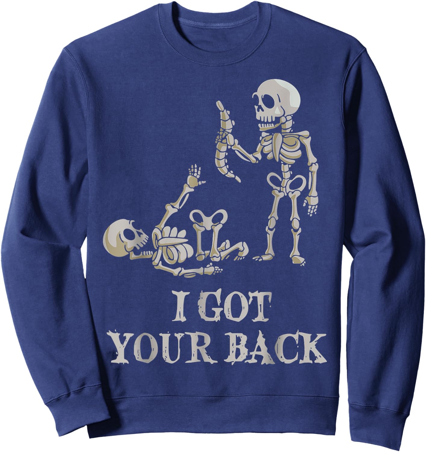 I Got Your Back Halloween Skeleton Sweatshirt - Sweatshirt | Navy