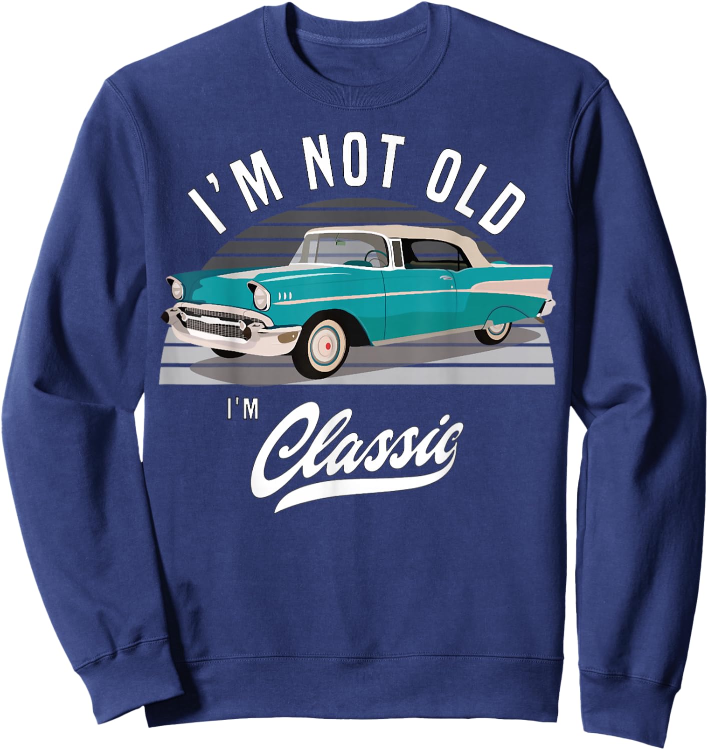 1957 57 Chevys Truck Vintage Bel Air Cars Blue Sweatshirt - Sweatshirt | Navy