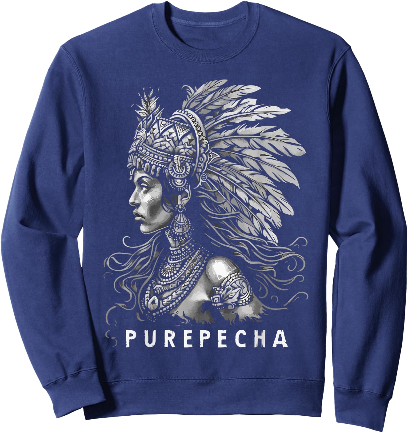 Indigenous People Mexico Native American Purepecha Tribe Sweatshirt - Sweatshirt | Navy