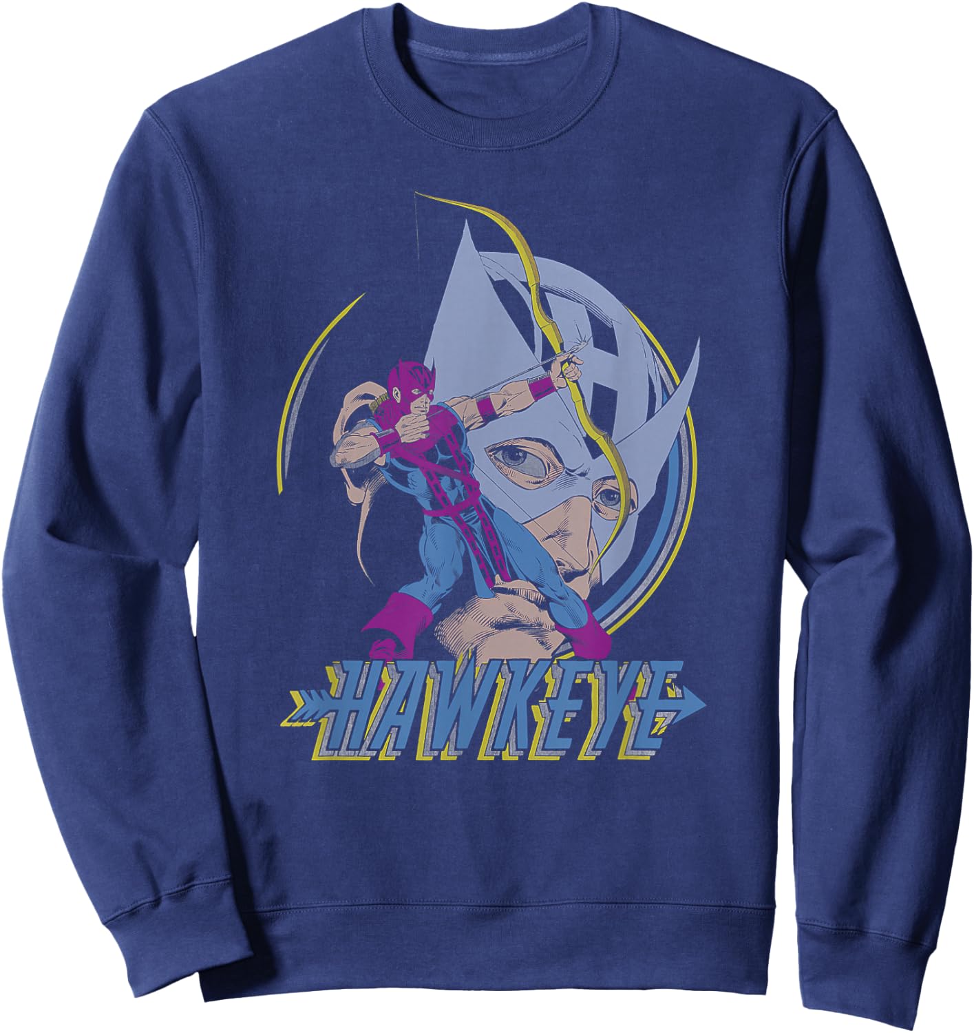 Marvel Comics Avengers Hawkeye Classic Ready Aim Fire Sweatshirt - Sweatshirt | Navy