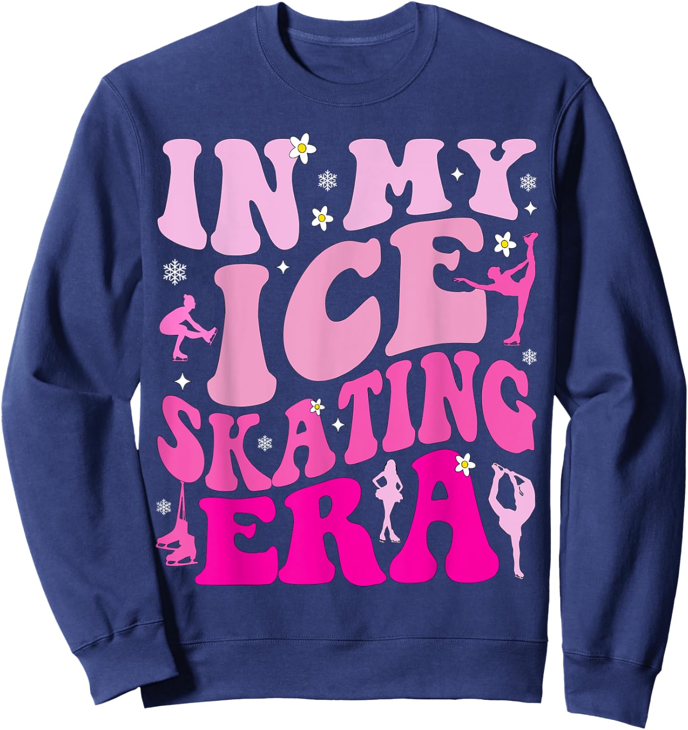 In My Ice Skating Era Skater Coach Figure Hockey Skate Sweatshirt - Sweatshirt | Navy