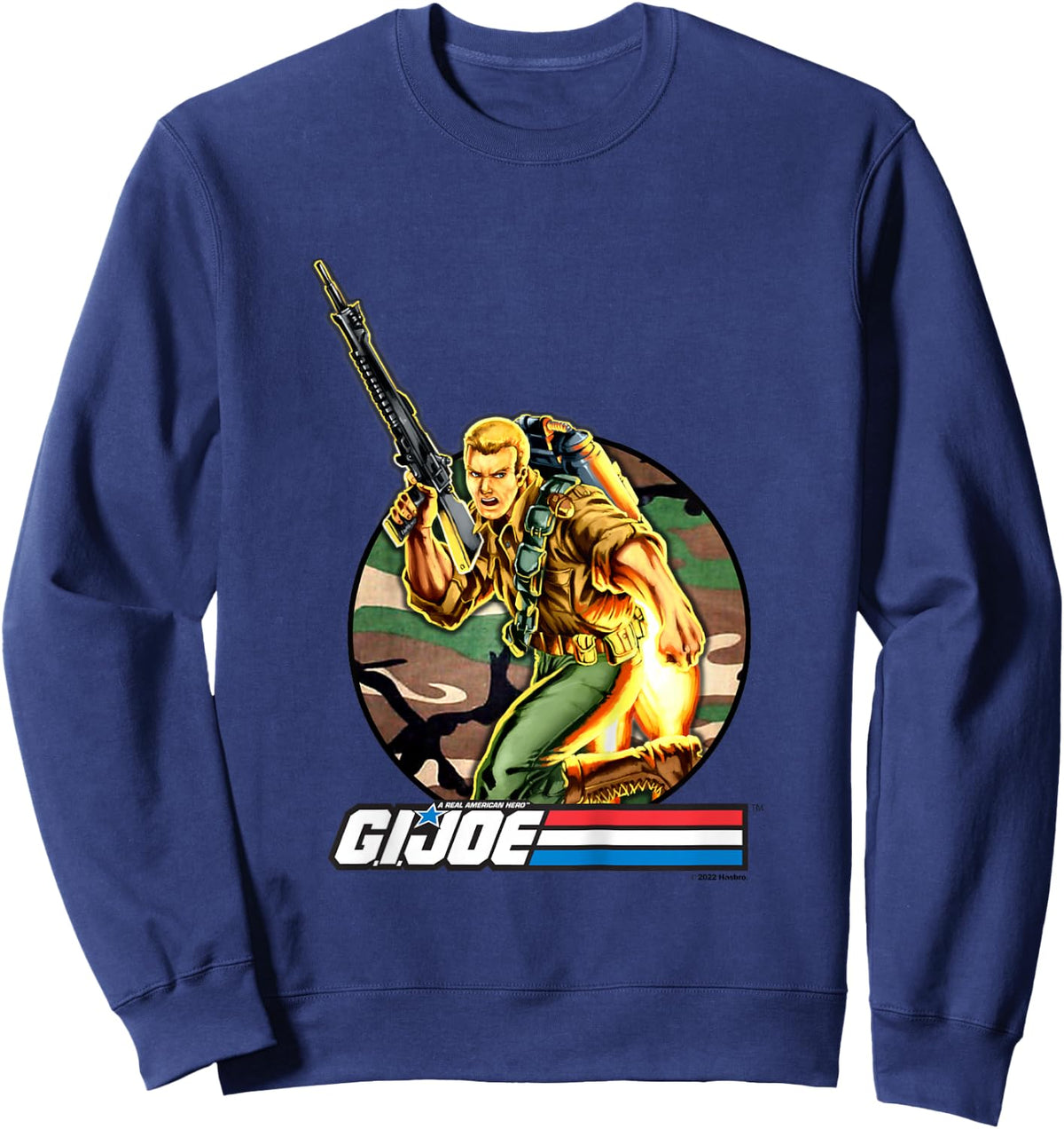 G.I. Joe A Real American Hero Jet Pack Action Retro Portrait Sweatshirt - Sweatshirt | Navy