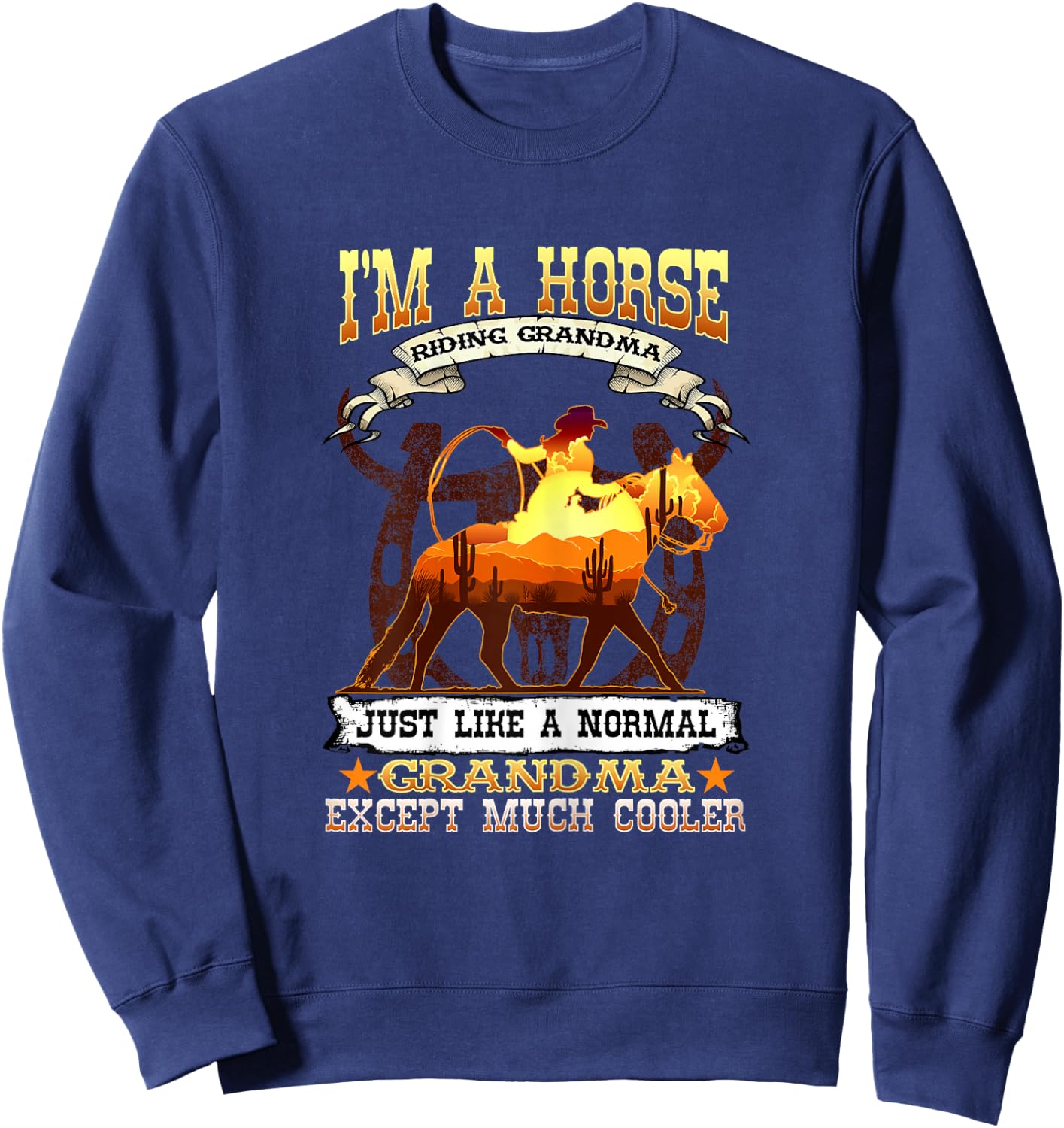 I'm A Horse Riding Grandma I Equestrian Horse Lover Sweatshirt - Sweatshirt | Navy