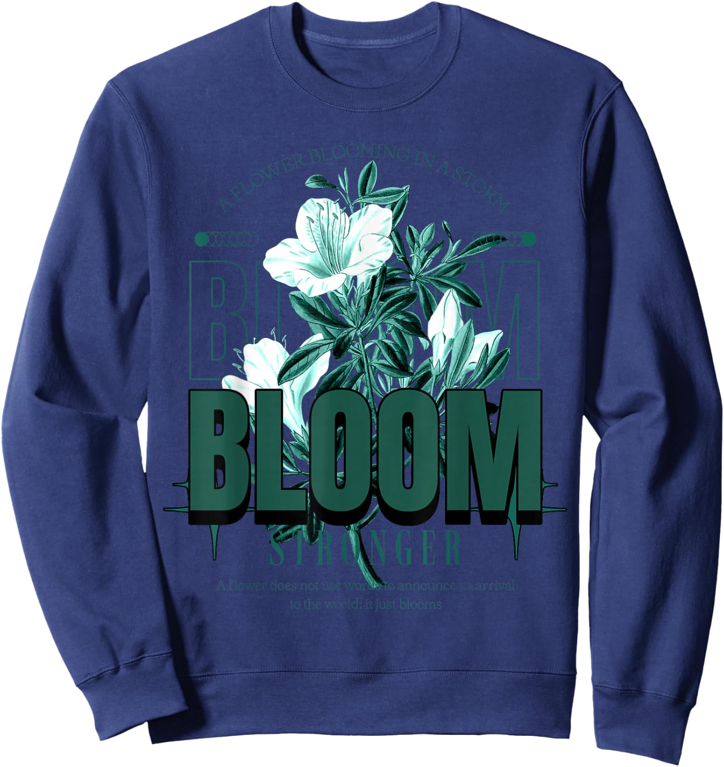 Bloom Stronger Oxidized Green 4s Matching Women Sweatshirt - Sweatshirt | Navy