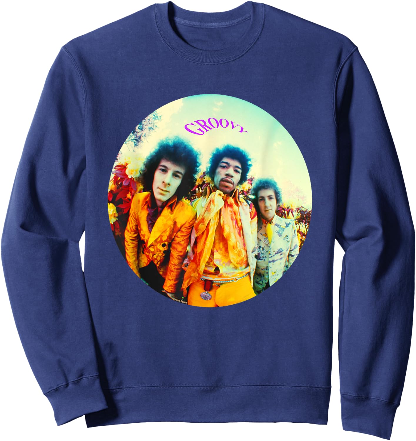 Karl Ferris Are You Experienced Jimi Hendrix Groovy Sweatshirt - Sweatshirt | Navy