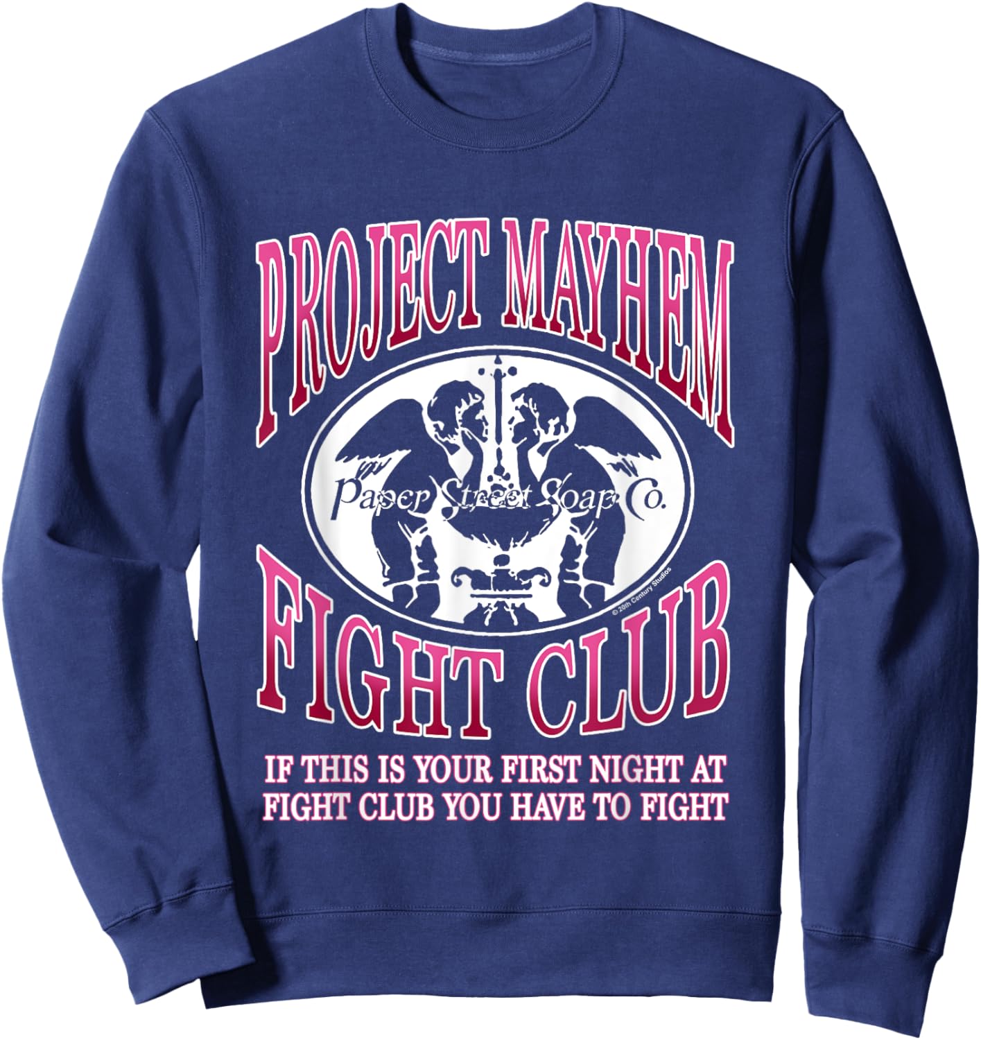 Fight Club Iconic Project Mayhem Fight Club Big Chest Logo Sweatshirt - Sweatshirt | Navy
