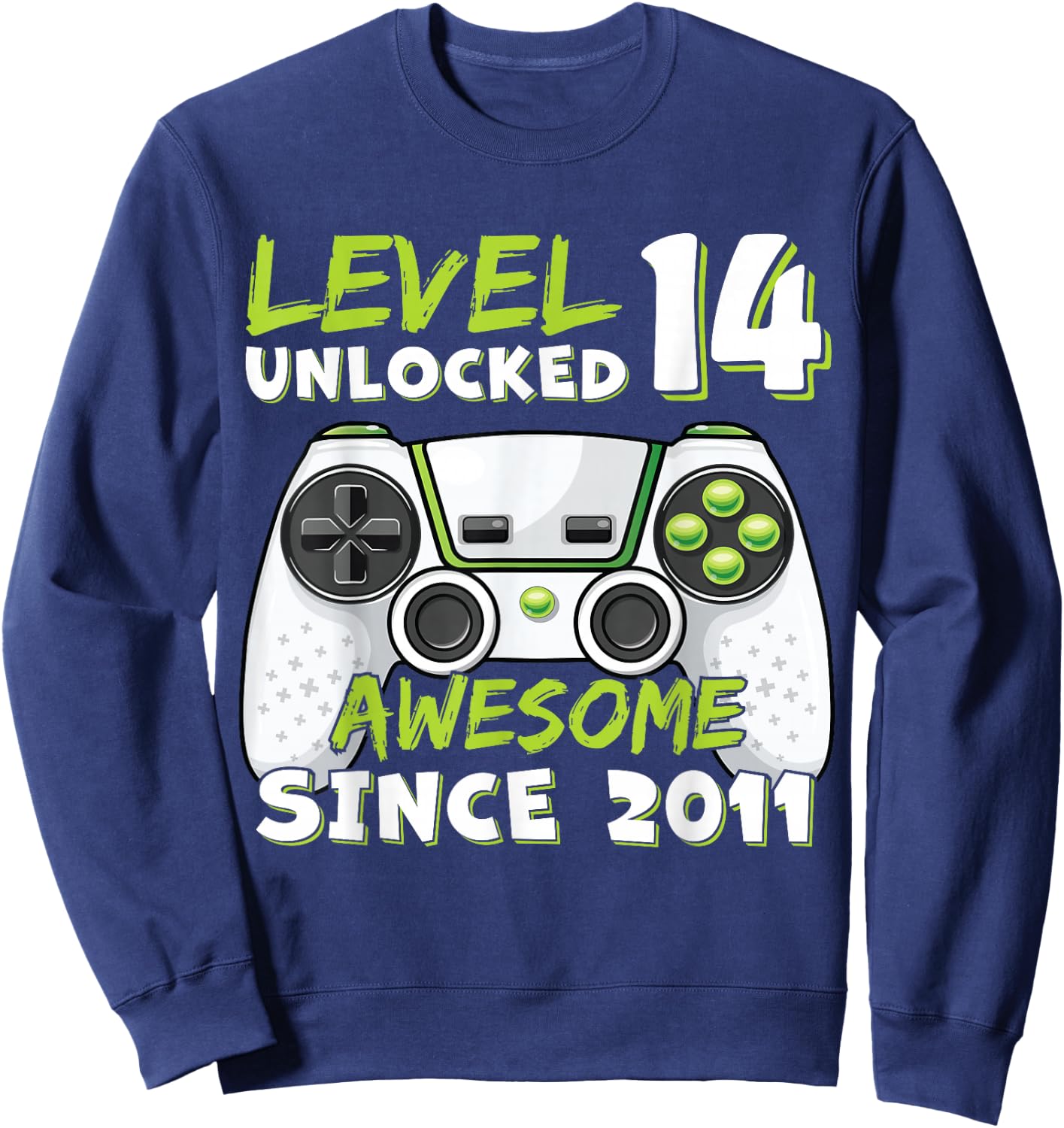 14 Year Old BDay Decorations Son Boy 14yr 2011 14th Birthday Sweatshirt - Sweatshirt | Navy