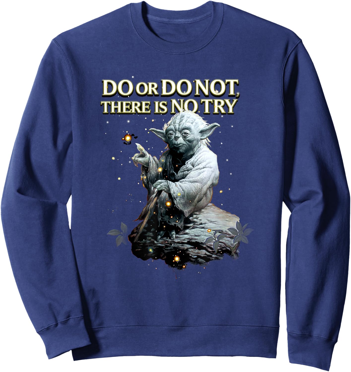 Star Wars Classic Do Or Do Not There Is No Try Yoda Portrait Sweatshirt - Sweatshirt | Navy