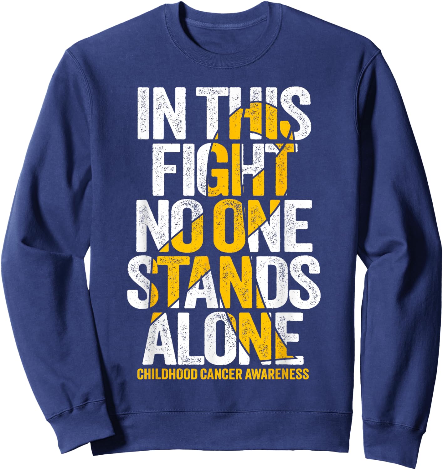 Childhood Cancer Support Squad Childhood Cancer Awareness Sweatshirt - Sweatshirt | Navy