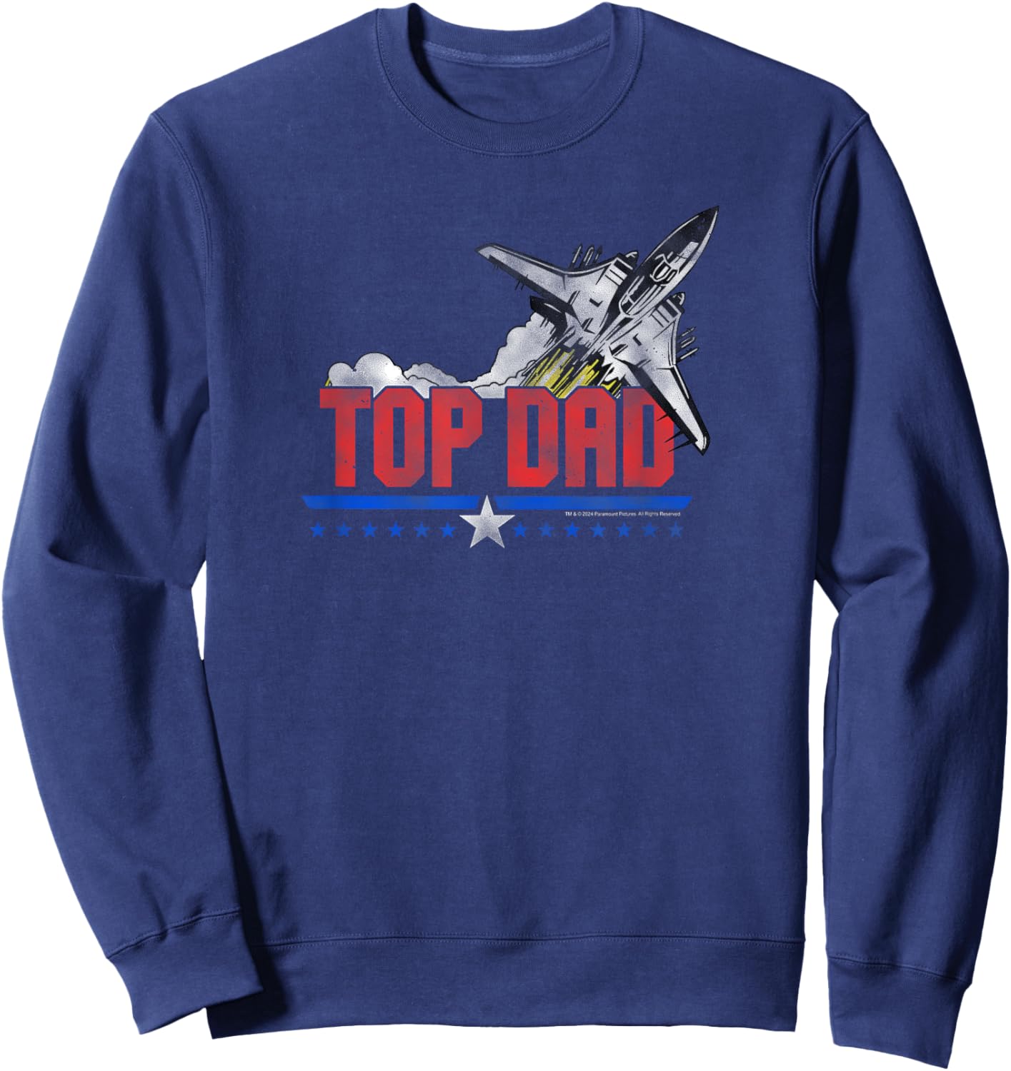 Top Gun Top Dad Father's Day Fighter Jet Action Movie Sweatshirt - Sweatshirt | Navy