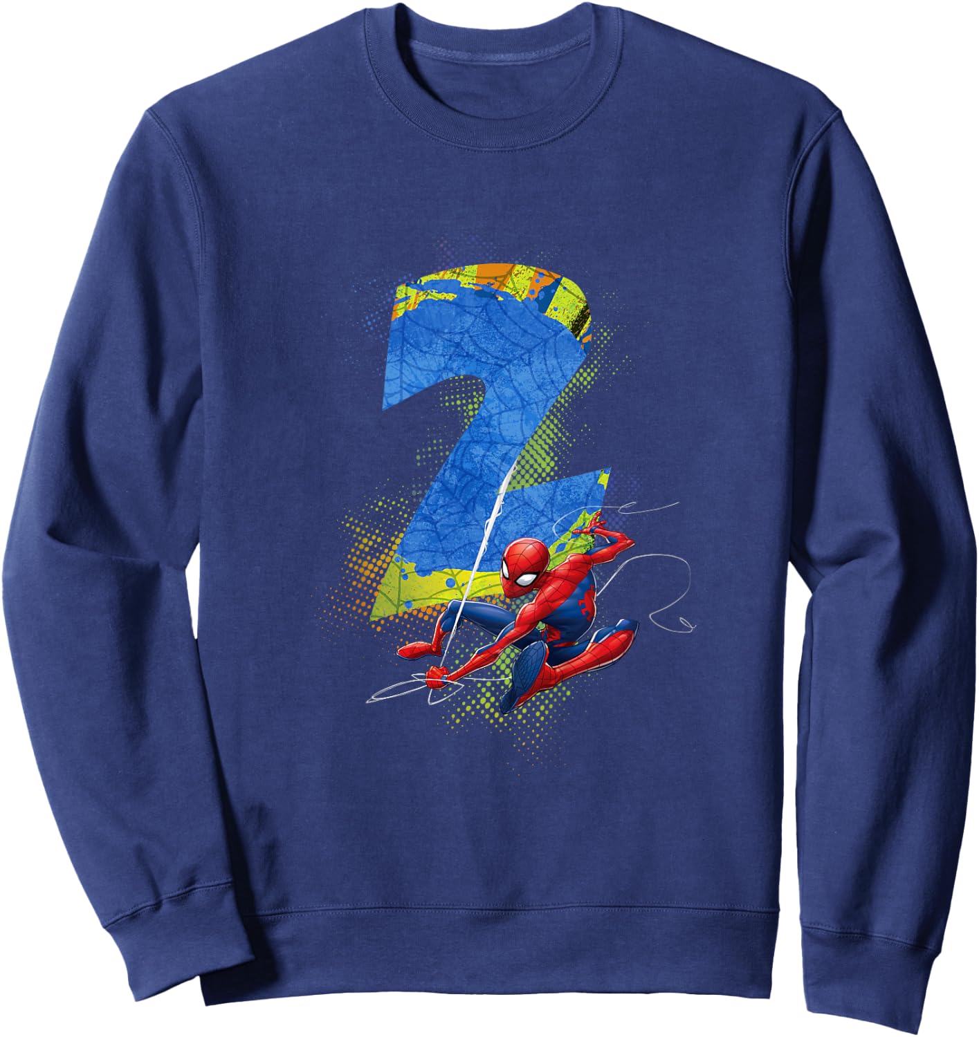 Marvel Super Heroes Spider-Man 2 Year Old Second Birthday Sweatshirt - Sweatshirt | Navy