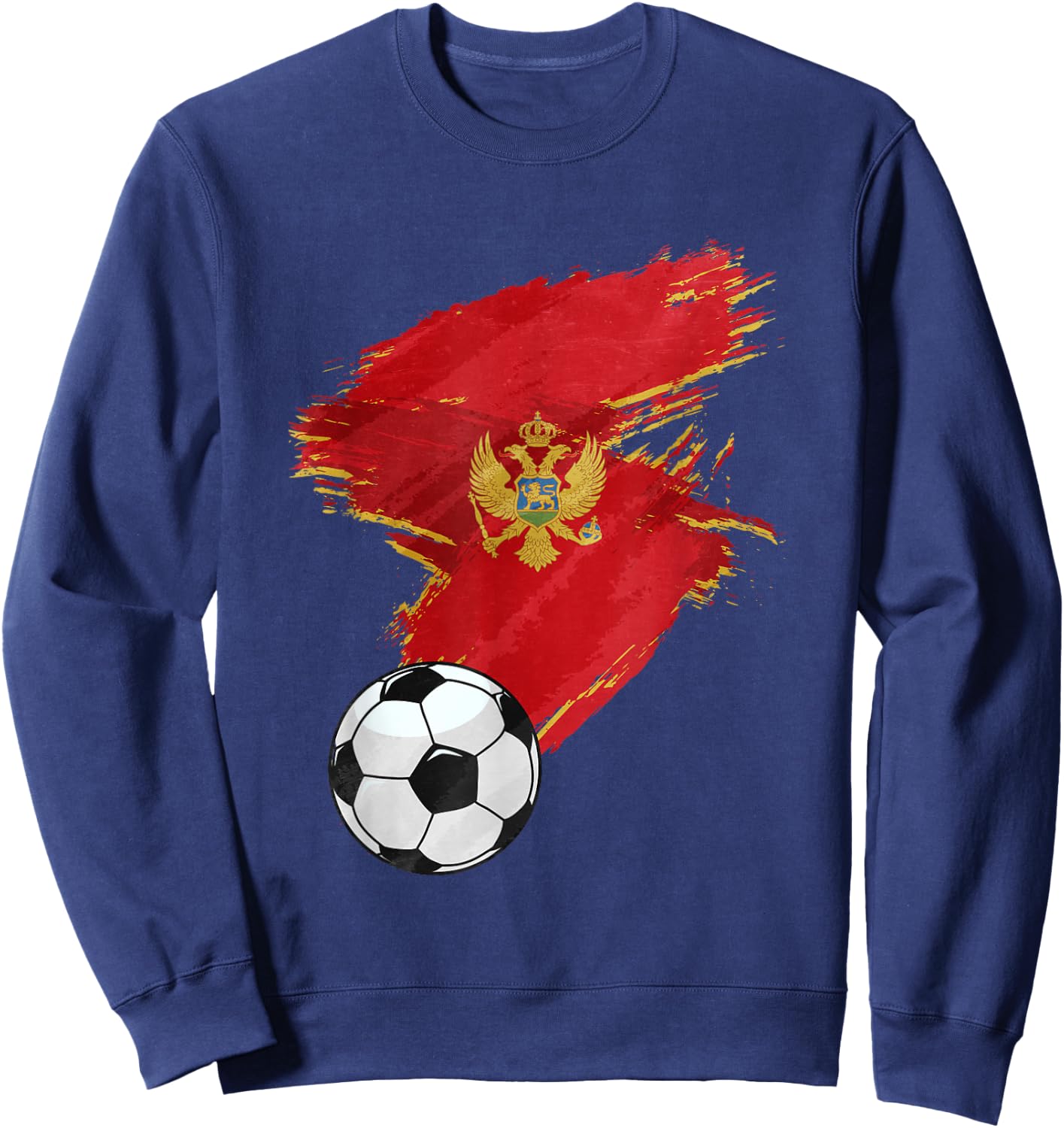 Montenegro Soccer Football Flag Sweatshirt - Sweatshirt | Navy